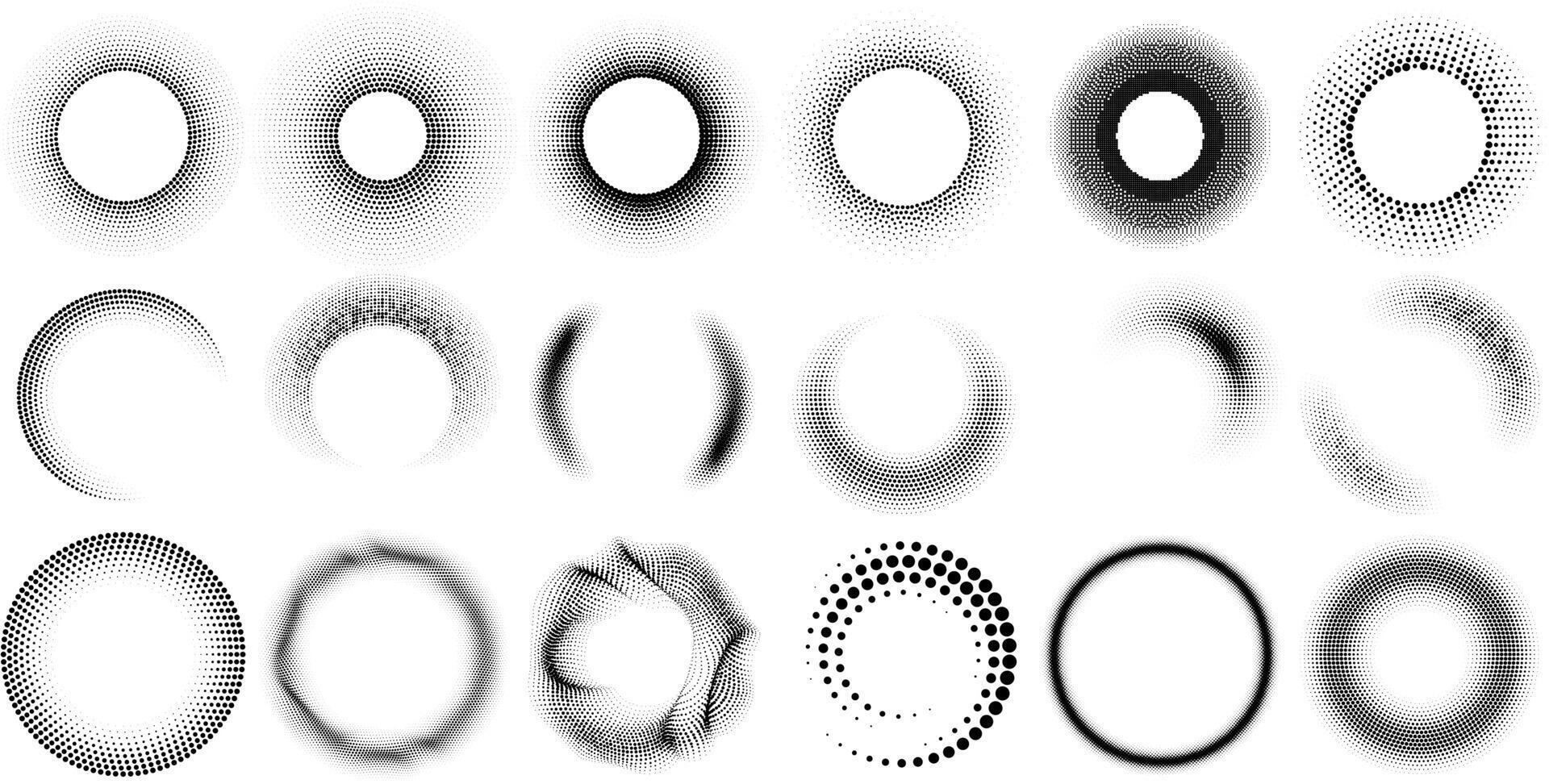 Halftone round frames 78527369 Vector Art at Vecteezy