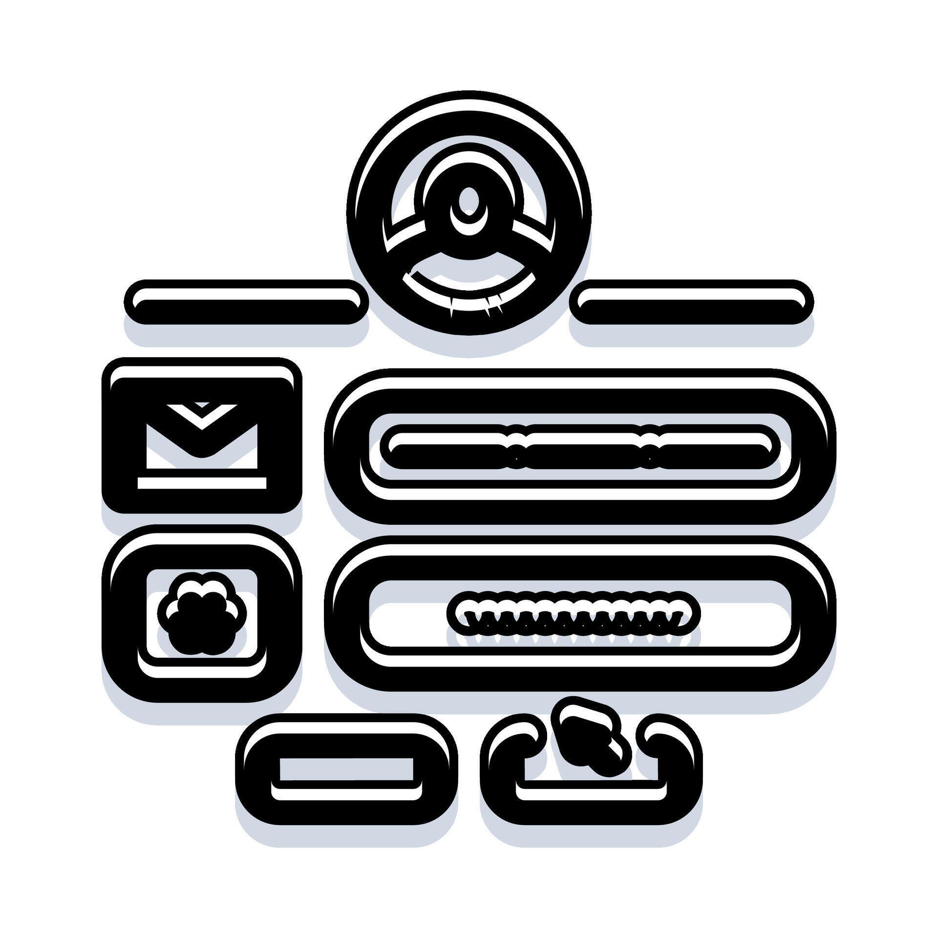 Digital login interface elements with user profile icon 78607479 Vector ...