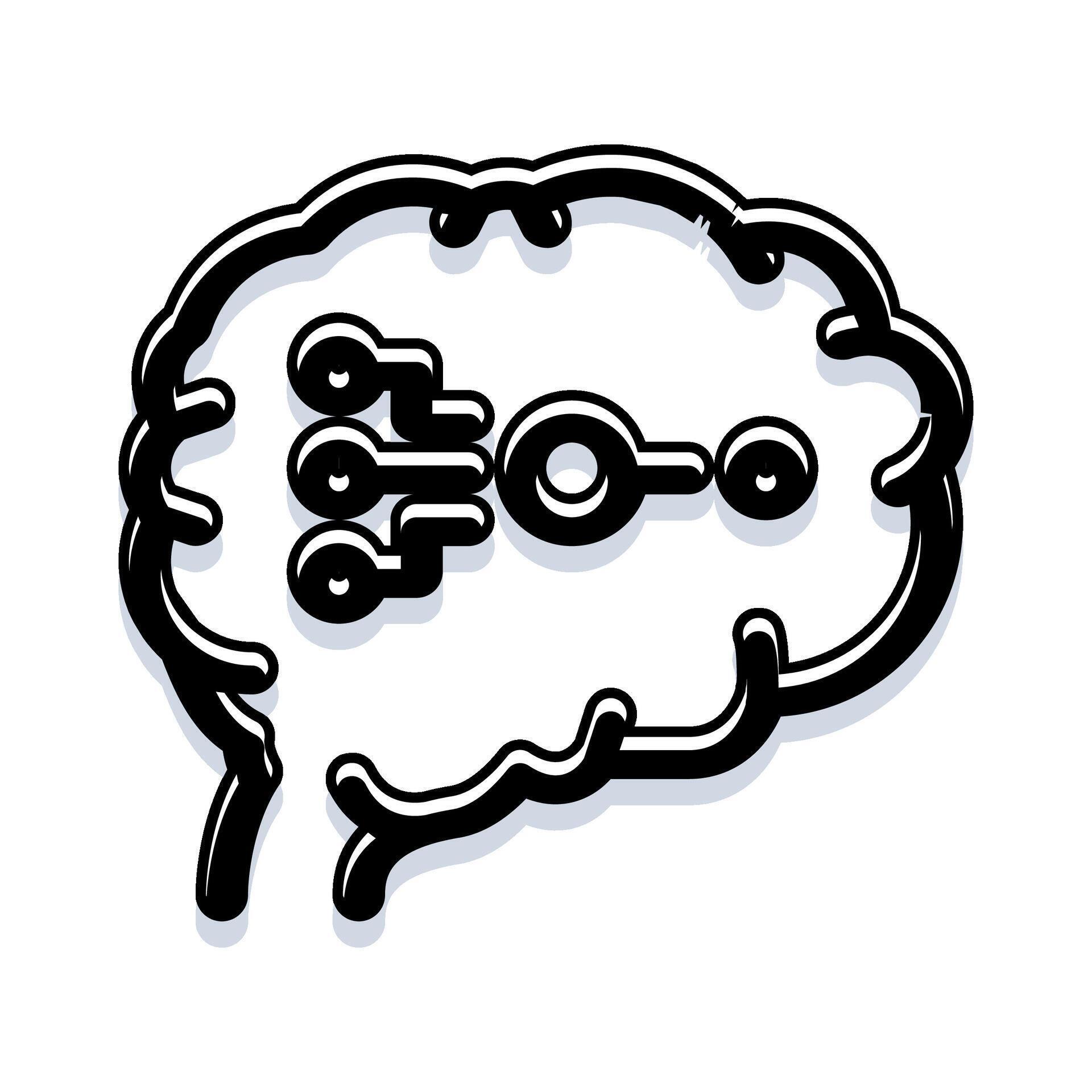 Artificial intelligence brain representing neural network processing ...