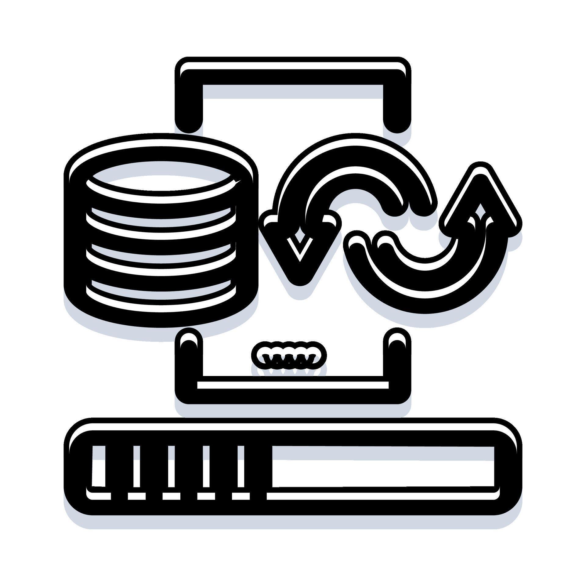 Data synchronization process icon with progress bar 78612138 Vector Art ...