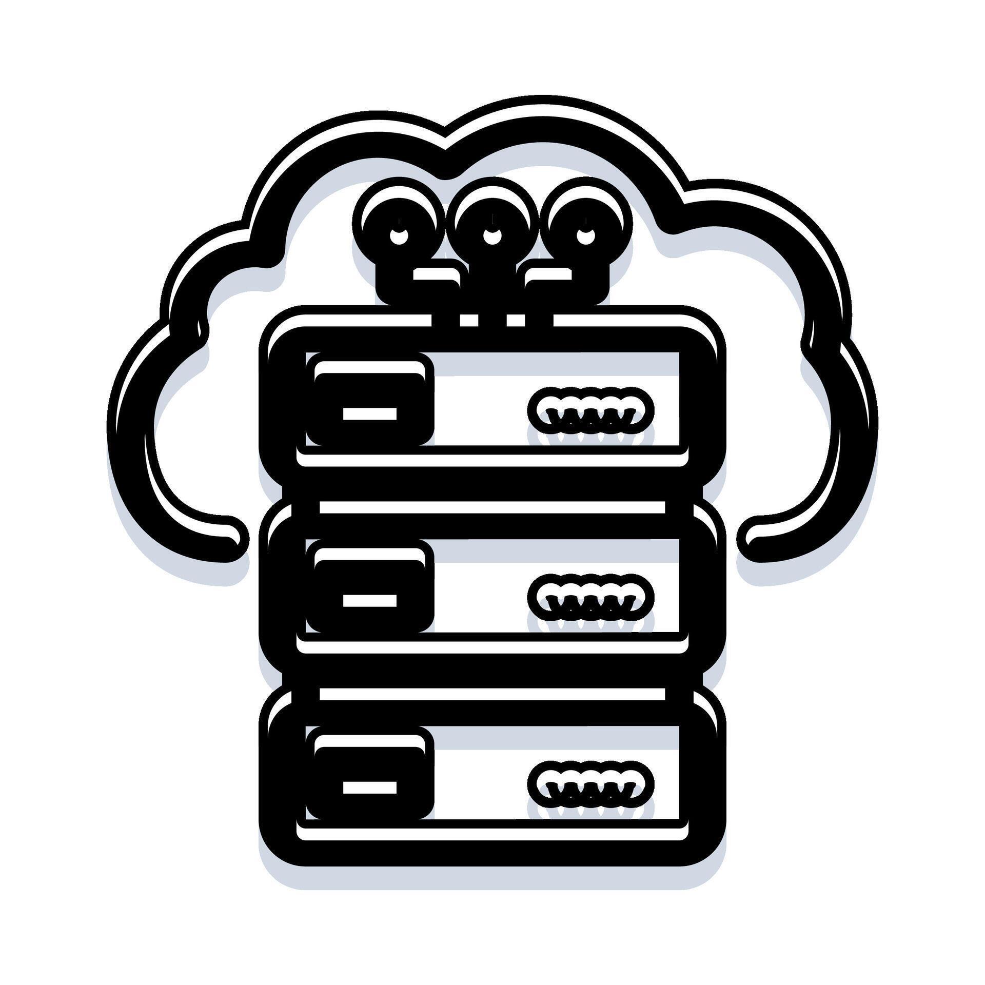 Cloud computing data storage and server hosting concept 78613002 Vector ...