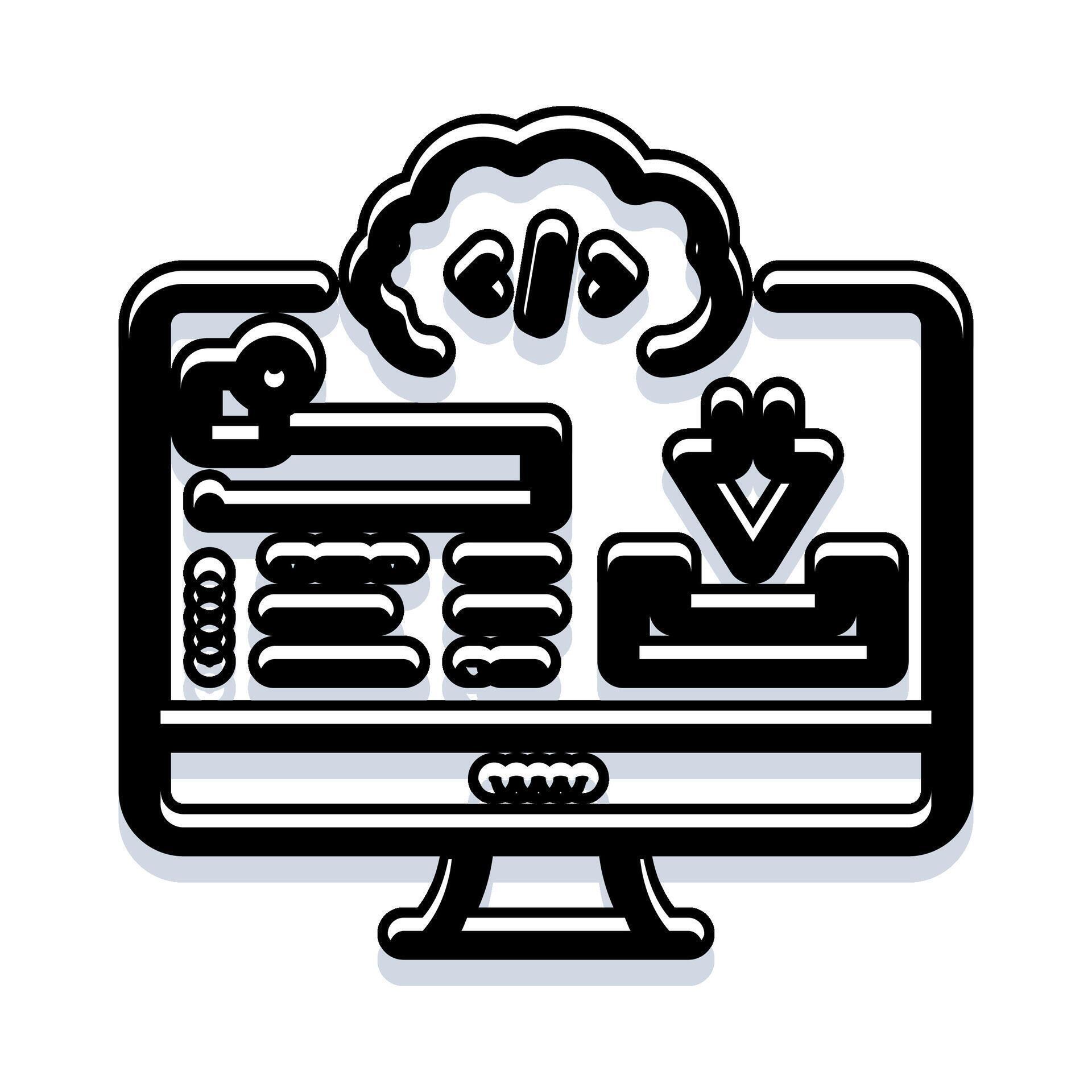 Cloud computing data processing download upload icon 78613026 Vector ...