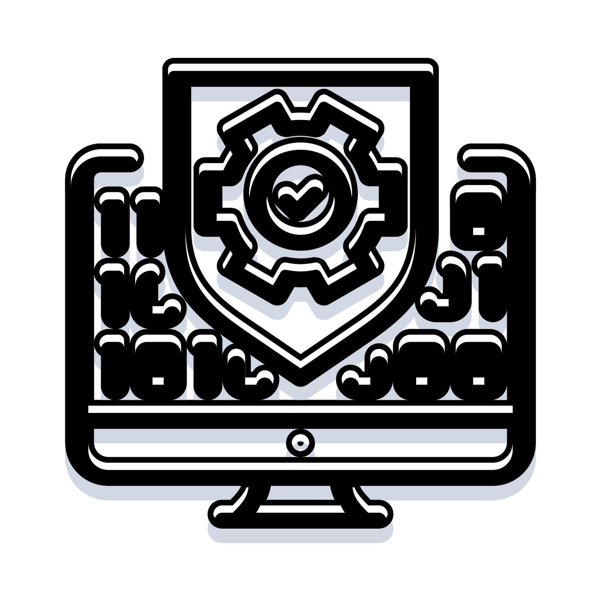 Computer security system with data protection shield 78613134 Vector ...