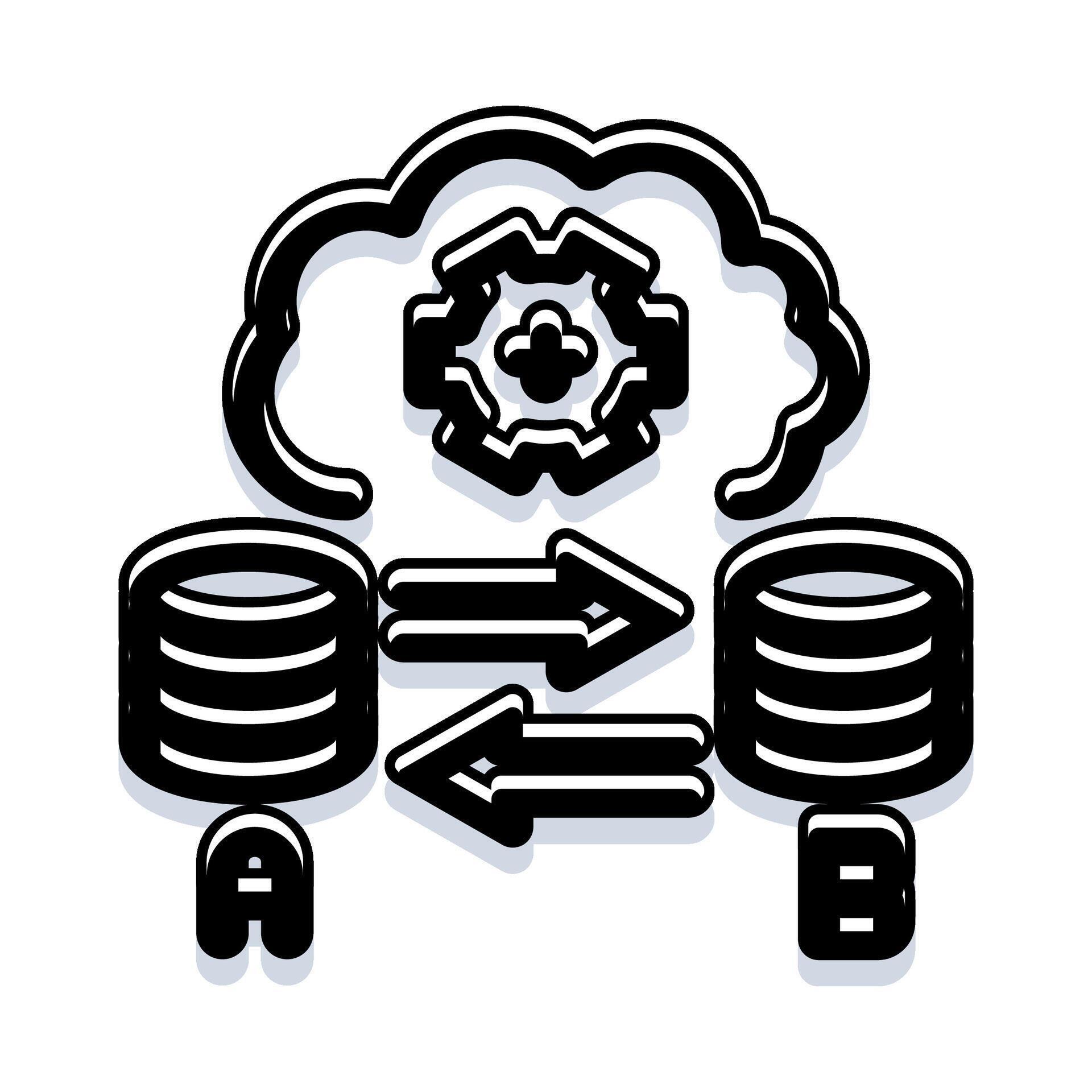 Migrating data between databases in cloud environment 78614355 Vector ...