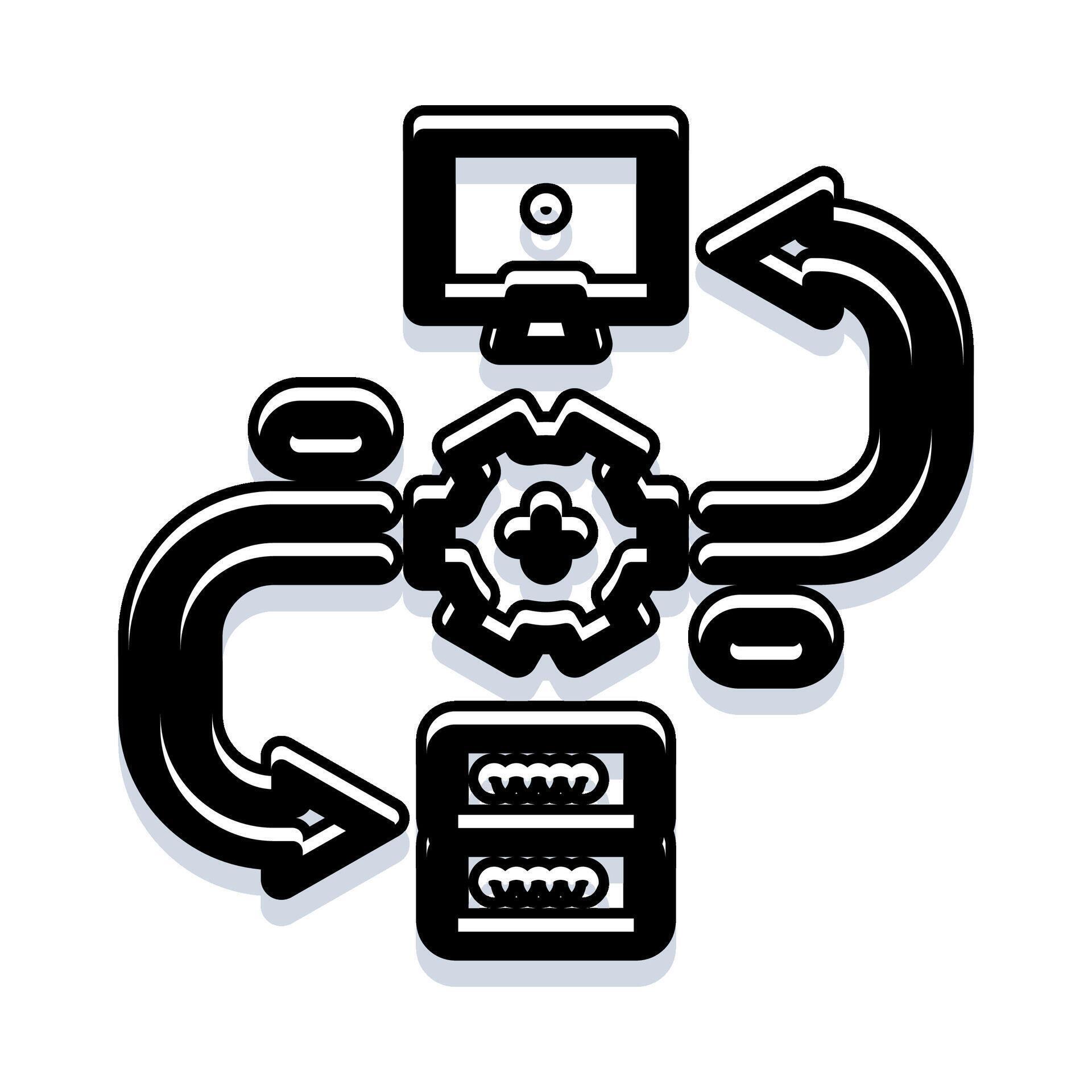 Workflow icon processing data synchronization between devices 78616950 ...
