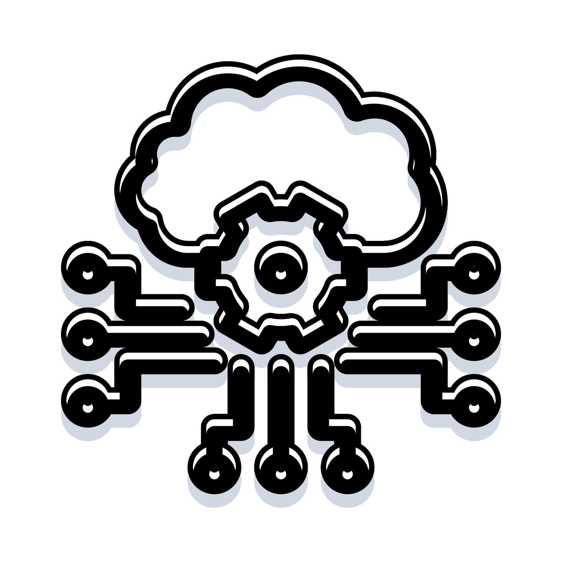 Cloud computing managing data network technology concept 78617463 ...