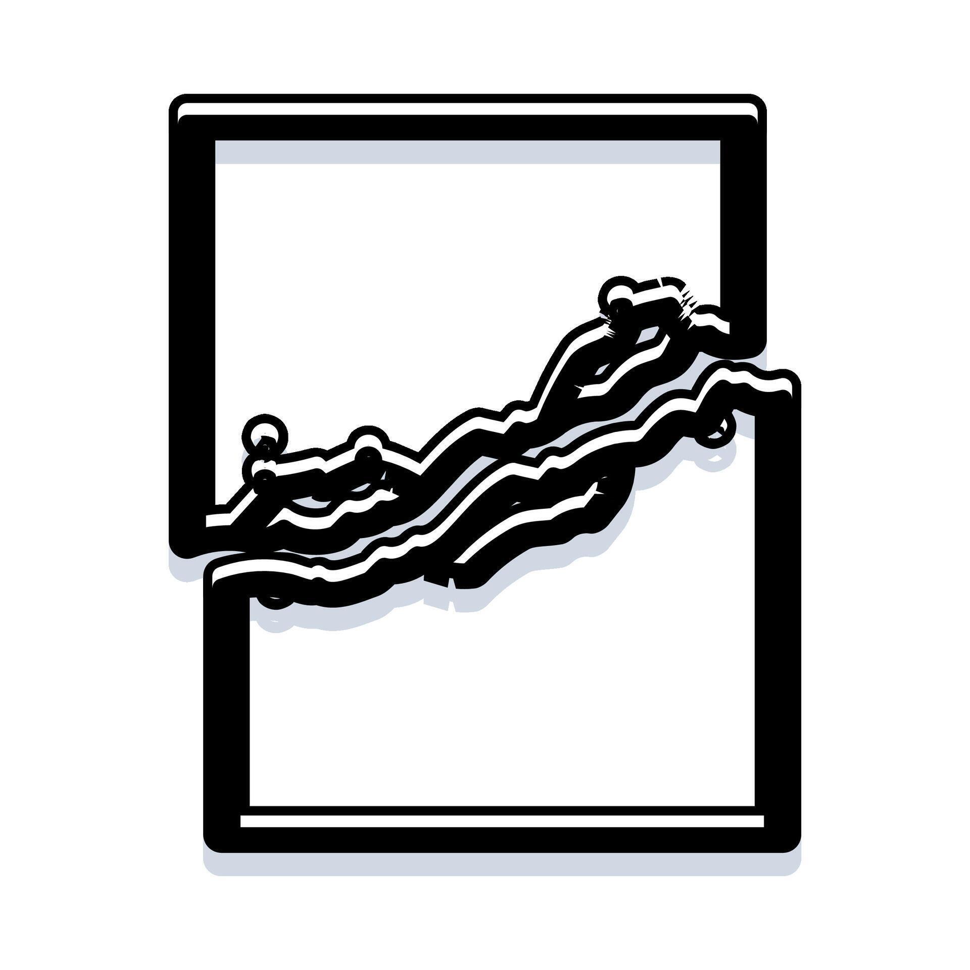 Abstract flowing waves breaking a rectangular frame 78619175 Vector Art ...