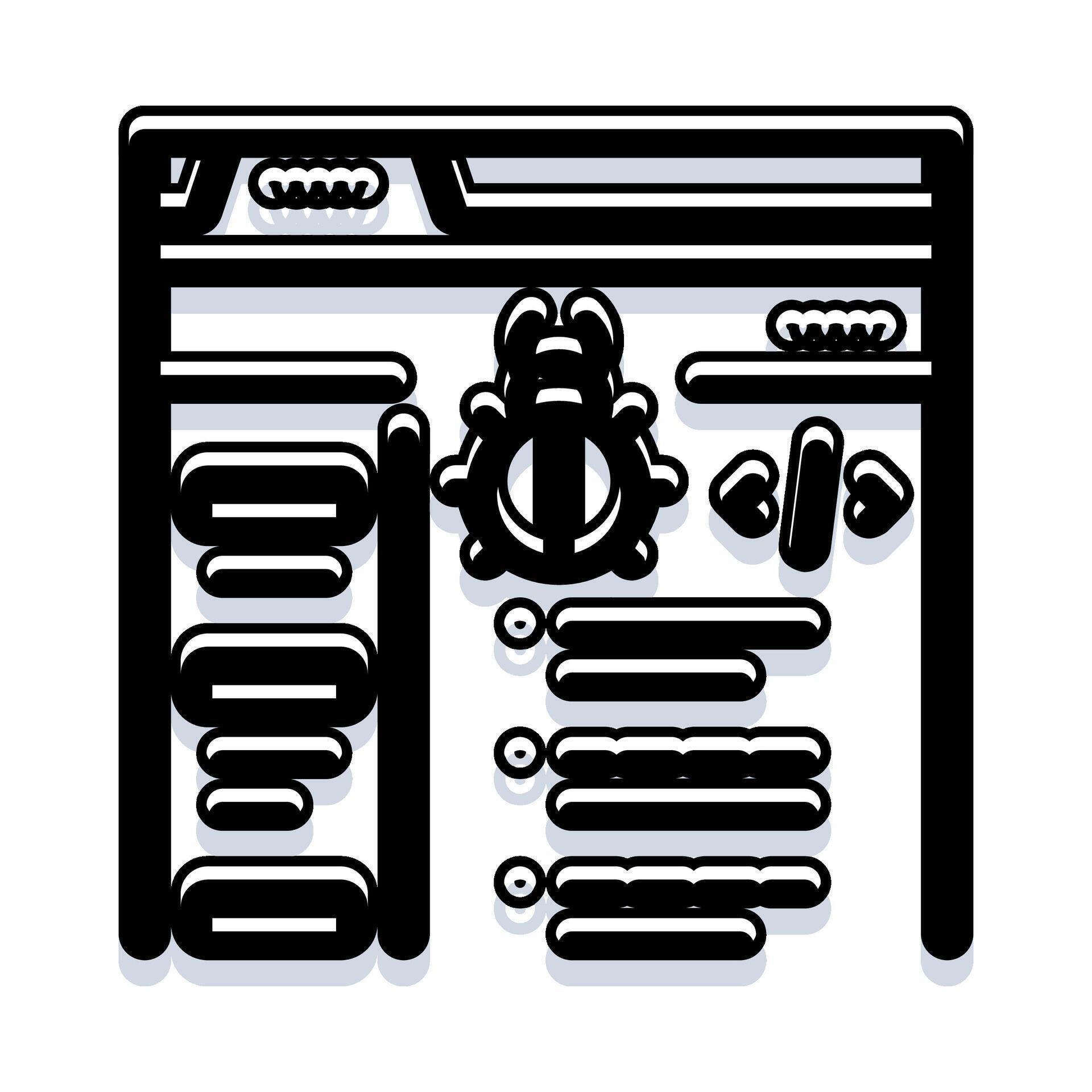 Debugging software code on a browser interface 78620398 Vector Art at ...