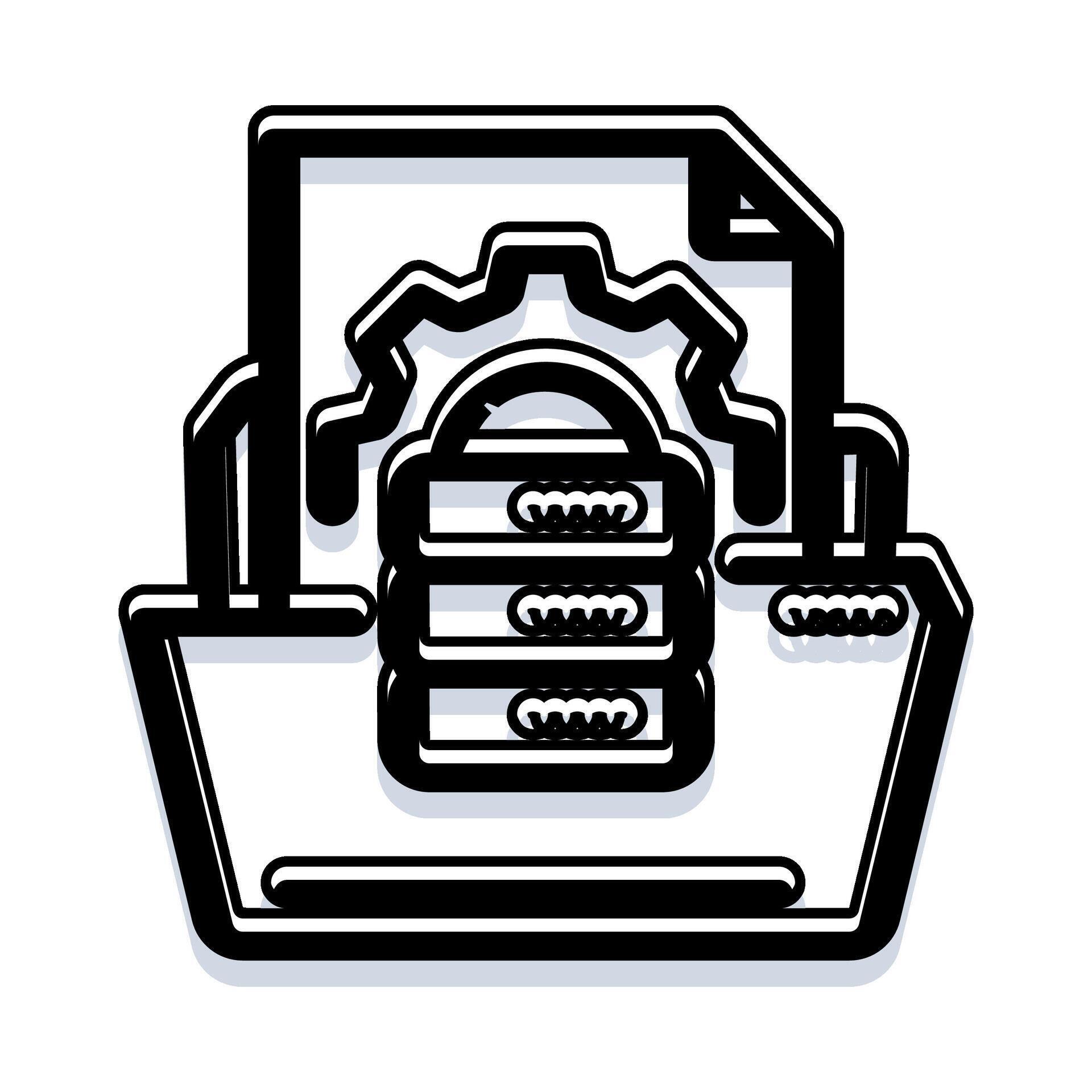 Database server management with document cloud storage 78626752 Vector ...
