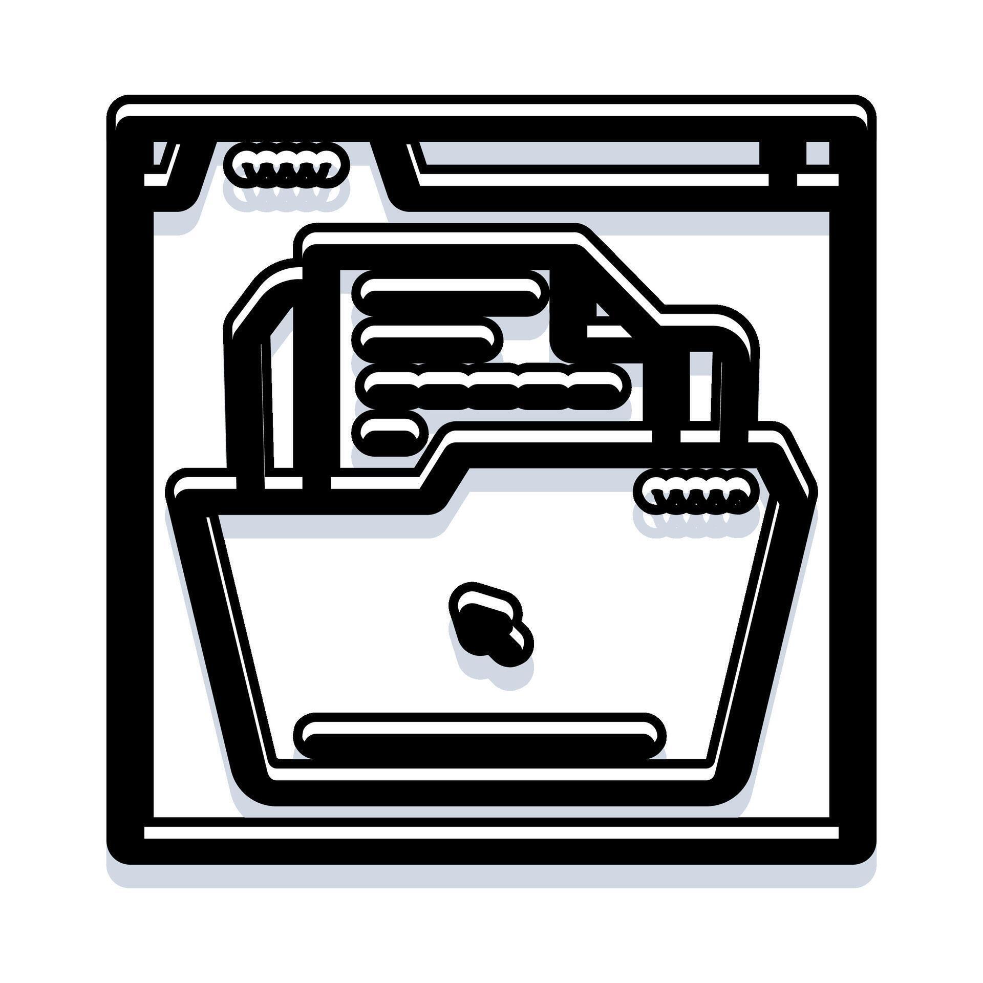 Browser window displaying digital document file folder 78628288 Vector ...