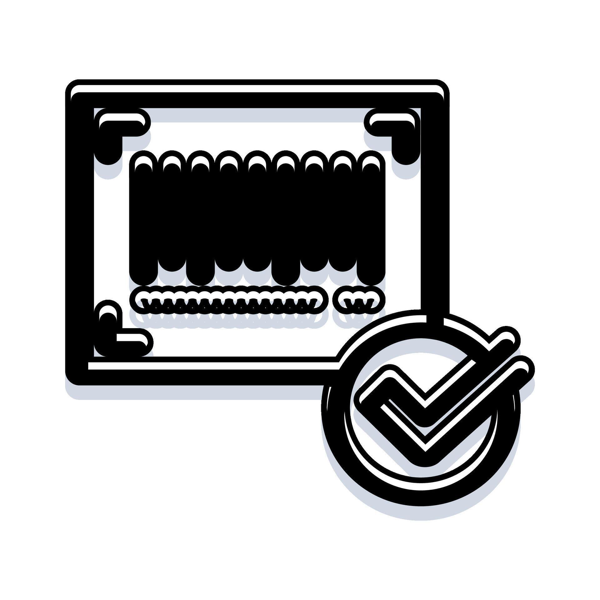 Barcode scan verification icon validating authentication process ...