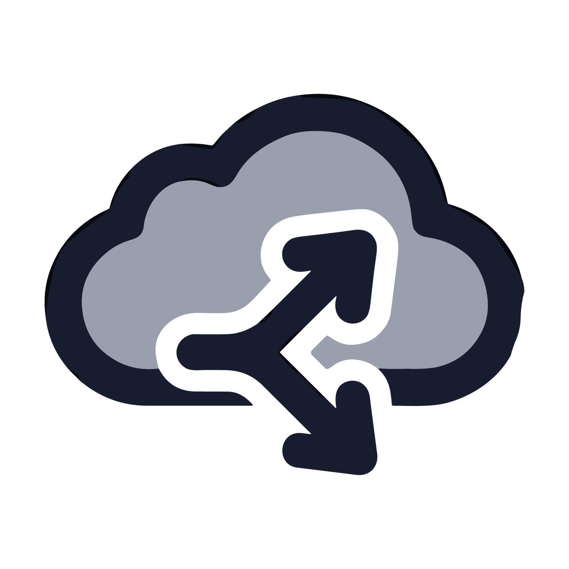 Modern Flat Cloud Computing Data Transfer Up Down Arrow Icon 78669751 ...
