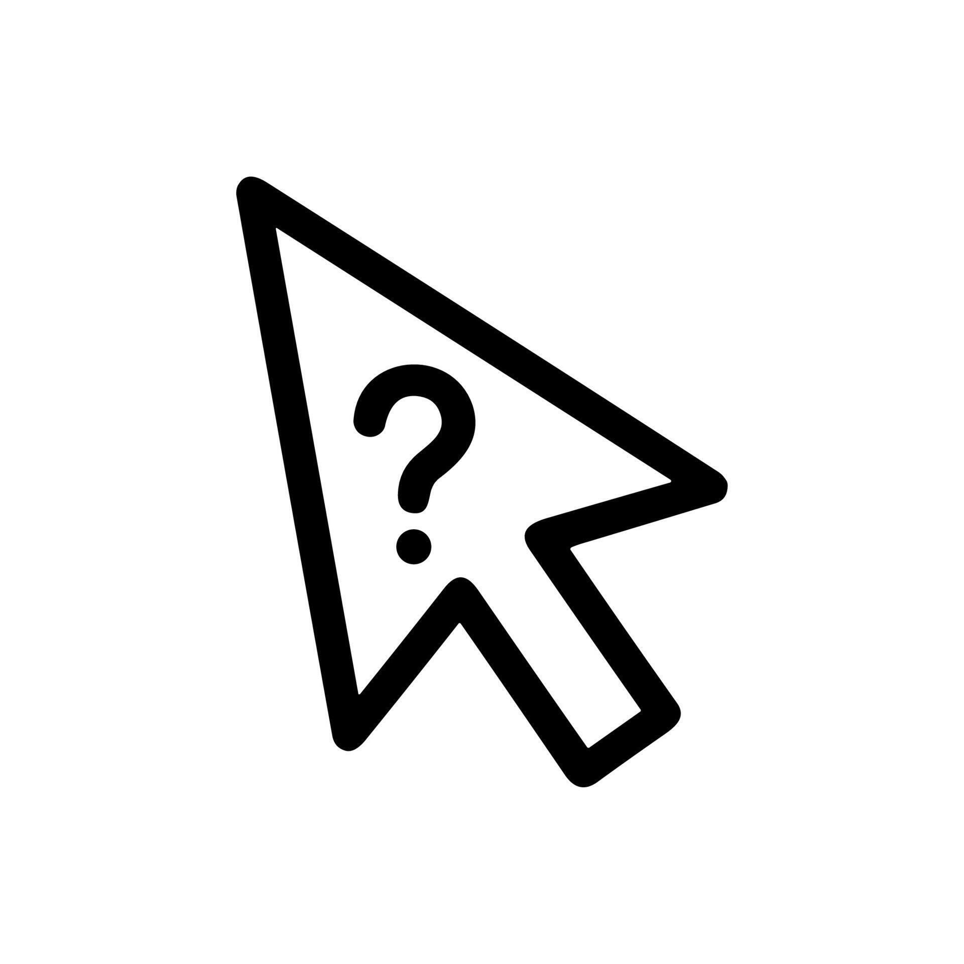 Monoline Simple Cursor Question Mark Pointer UI Element Icon 78705790 ...
