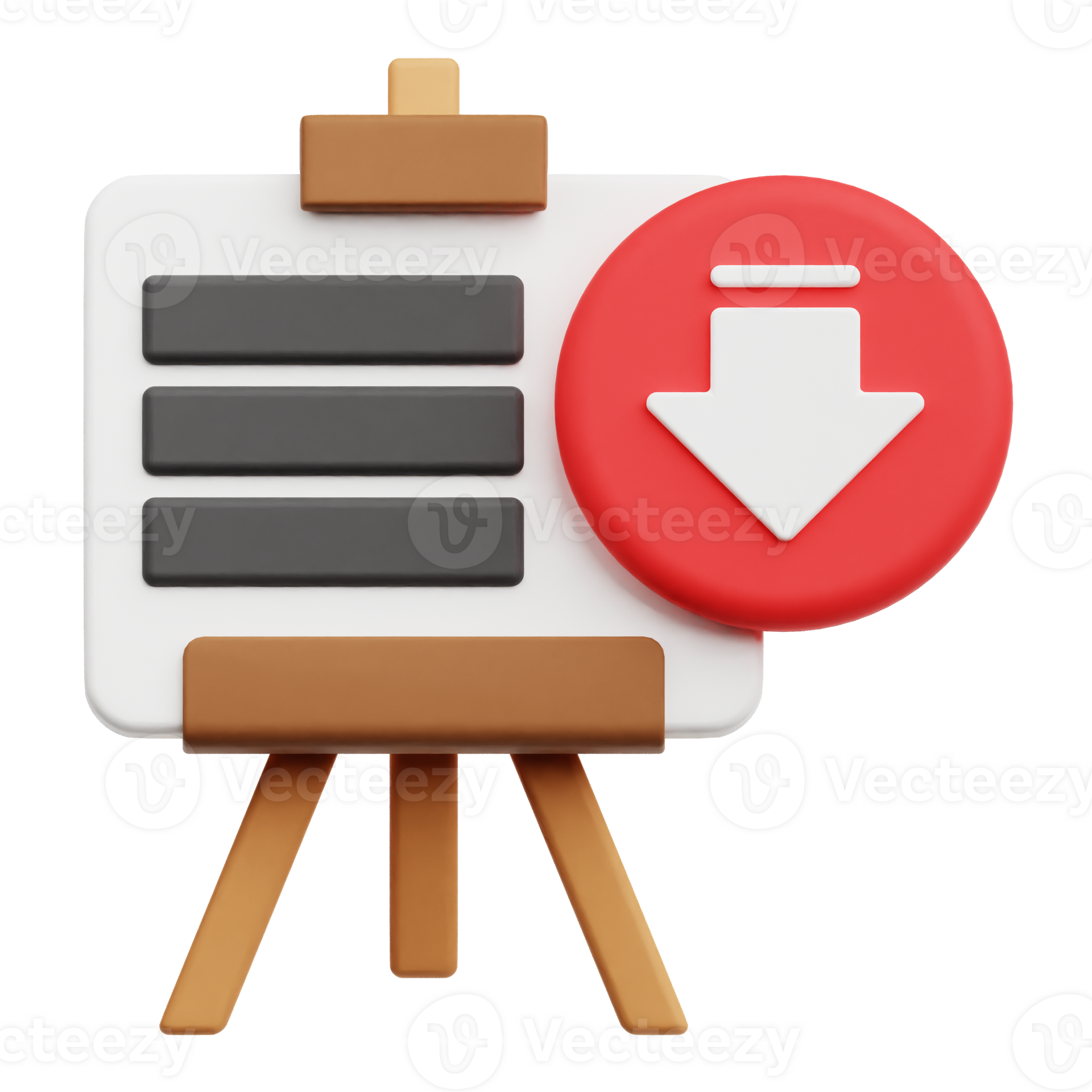 Decrease Canvas 3D Icon Isolated On Transparent Background 78716491 PNG