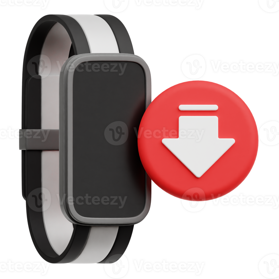 Decrease Smartband 3D Icon Isolated On Transparent Background 78716500 PNG