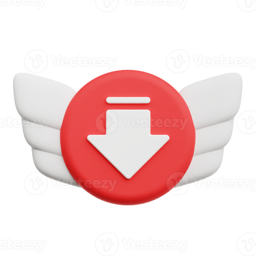 Decrease Wings 3D Icon Isolated On Transparent Background 78716503 PNG