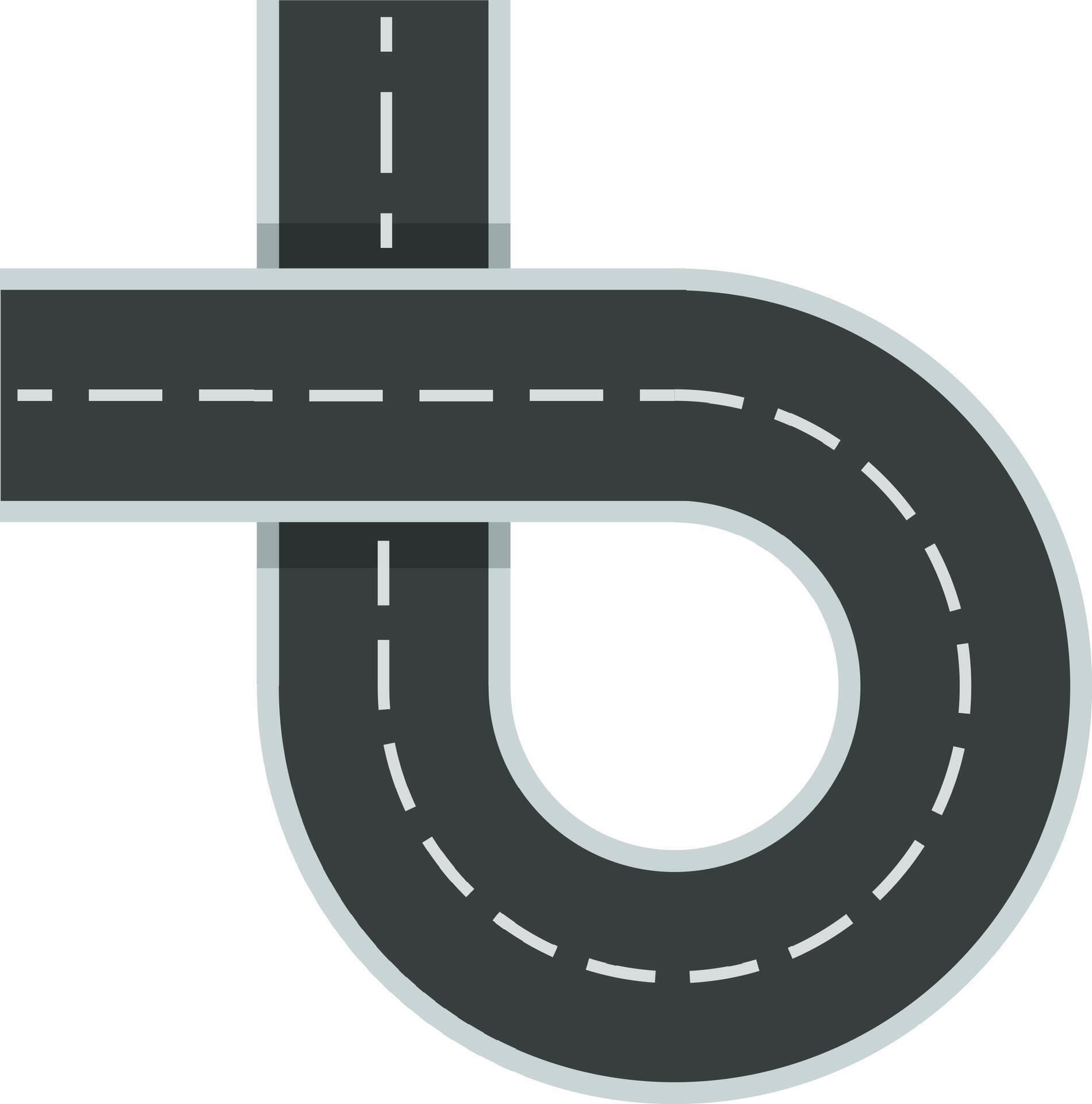Road intersection creating a looping path 78784969 Vector Art at Vecteezy
