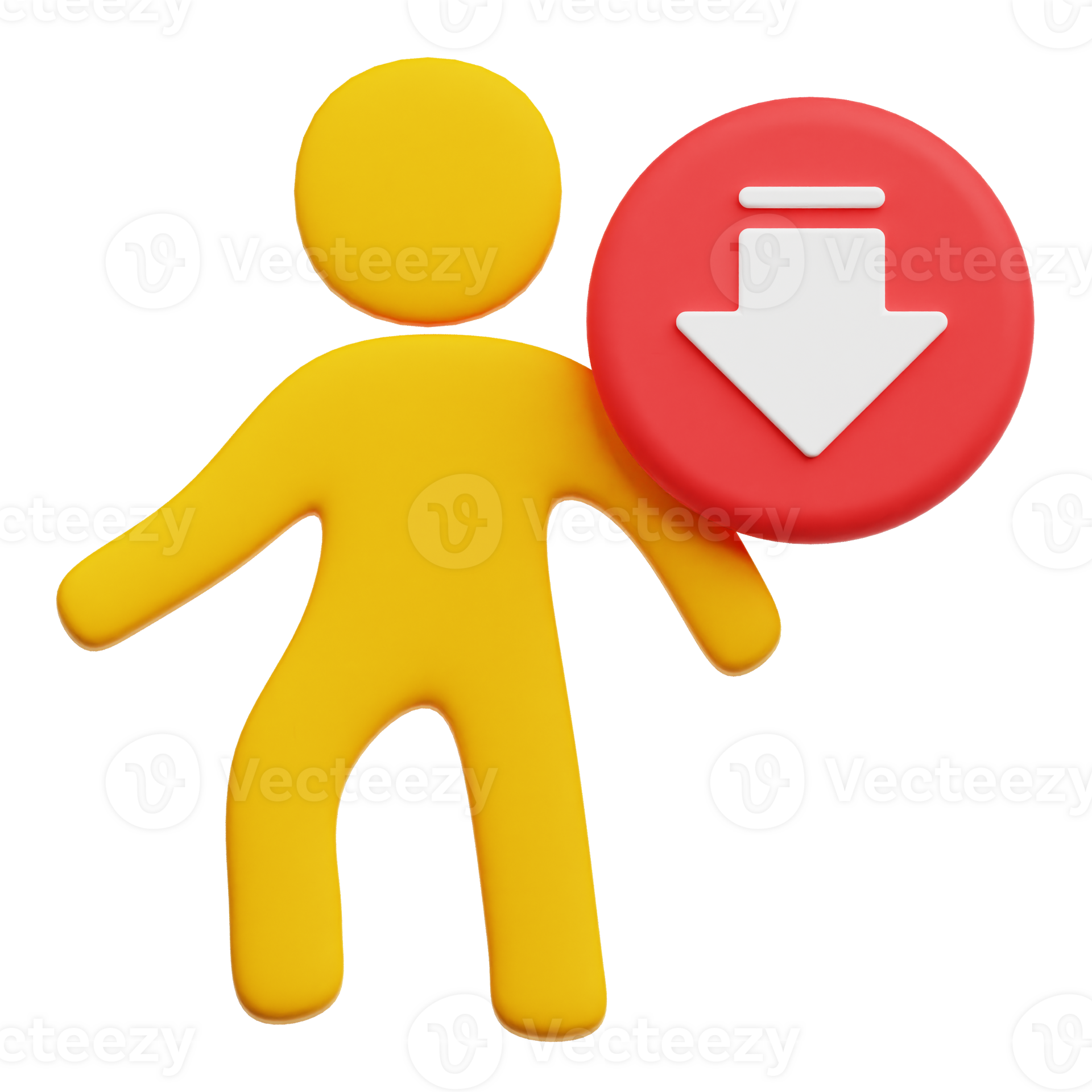 Decrease Pedestrian 3D Icon Isolated On Transparent Background 78793741 PNG