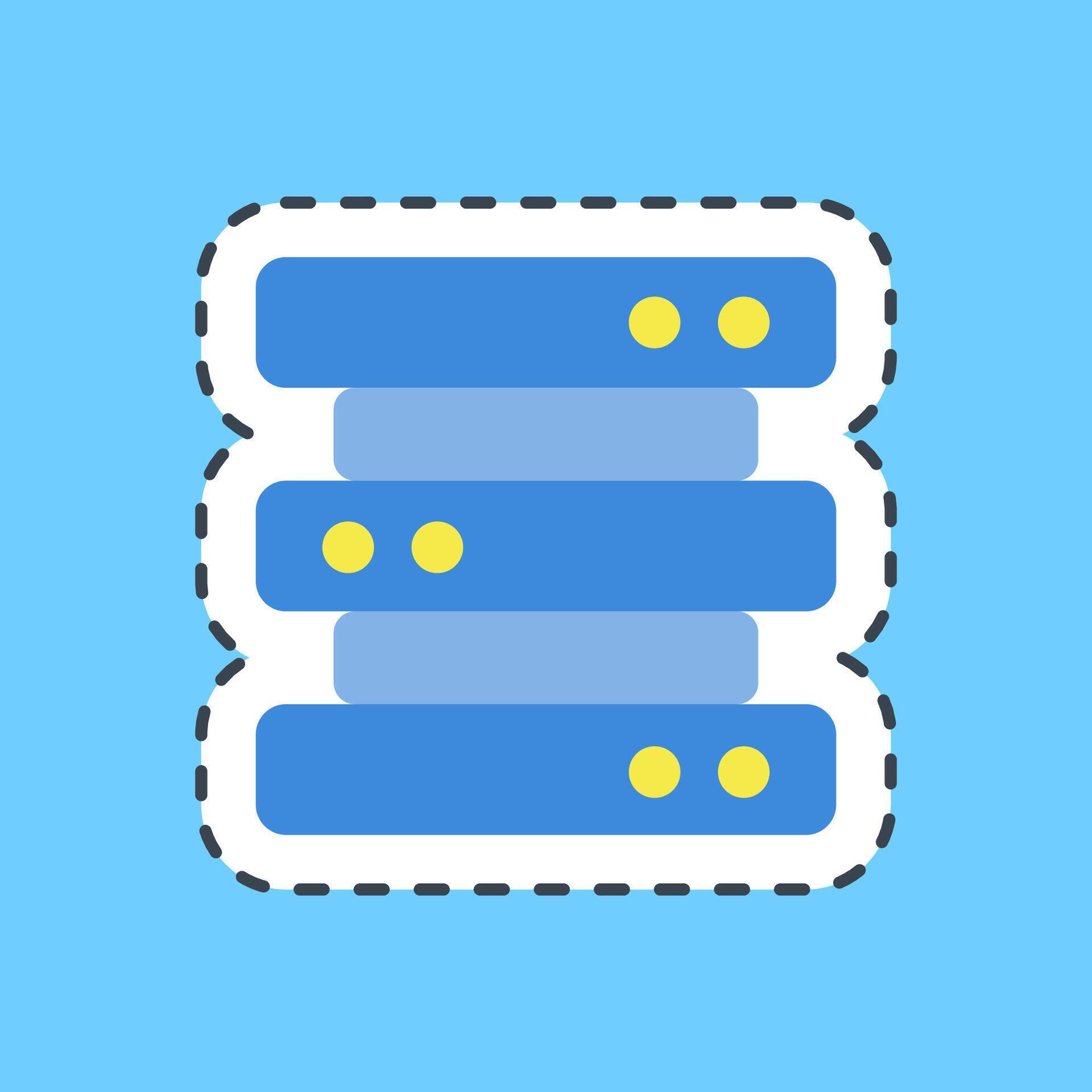 Cutting line sticker database. Data security elements. 78802361 Vector ...