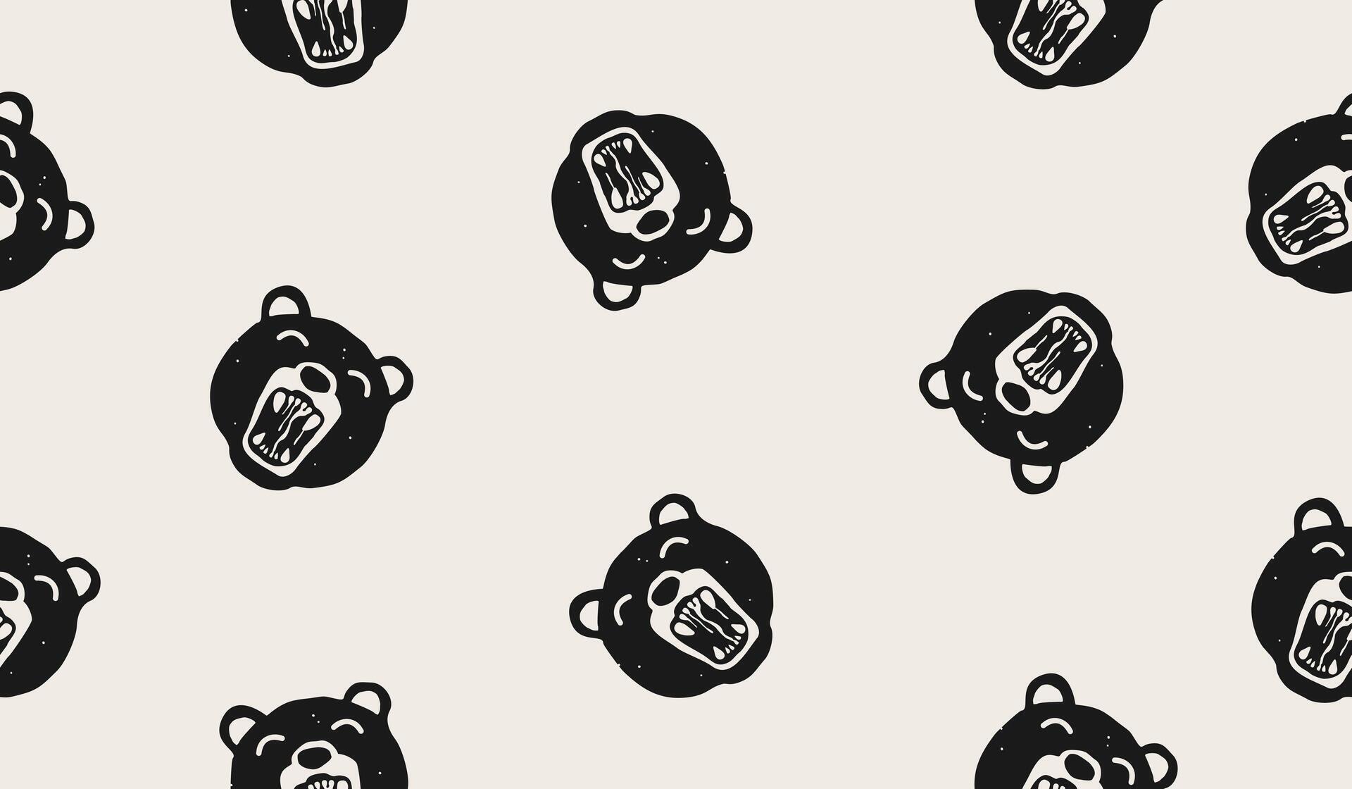 Wild bear pattern background 78804201 Vector Art at Vecteezy