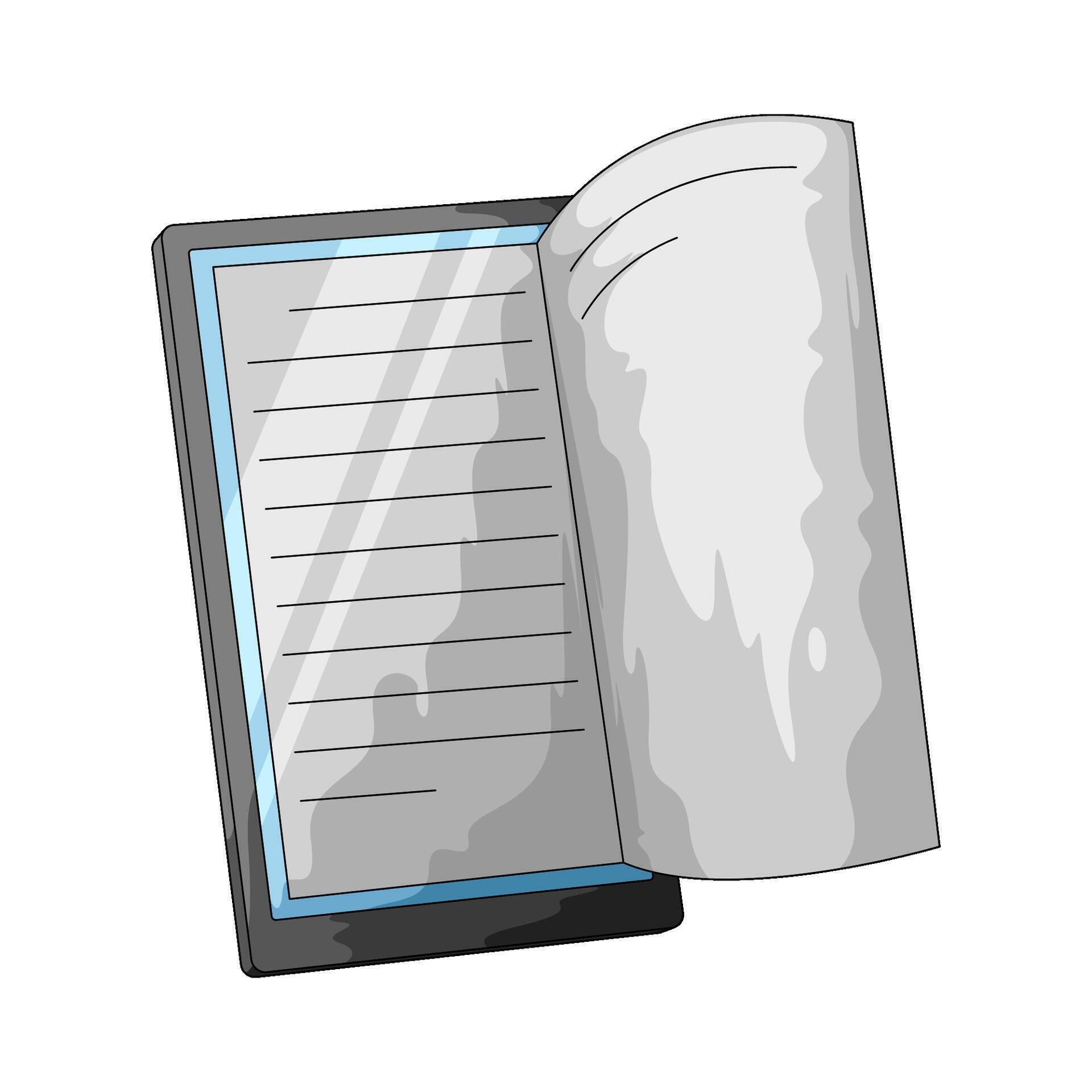Open E-reader Illustration 78867396 Vector Art at Vecteezy