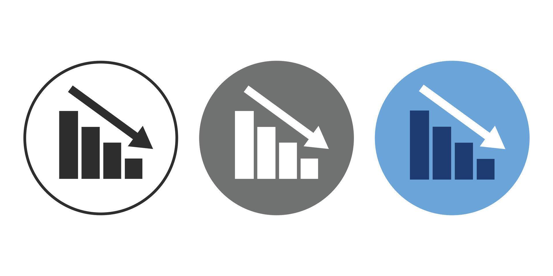 Reduced Productivity Icon Decrease Performance Efficiency Decline ...