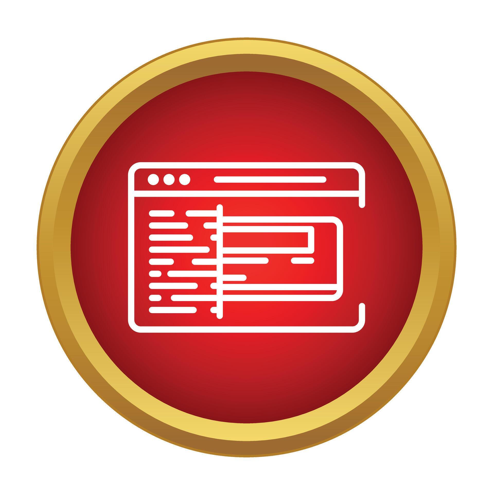 Browser window showing code and web development 79070892 Vector Art at ...