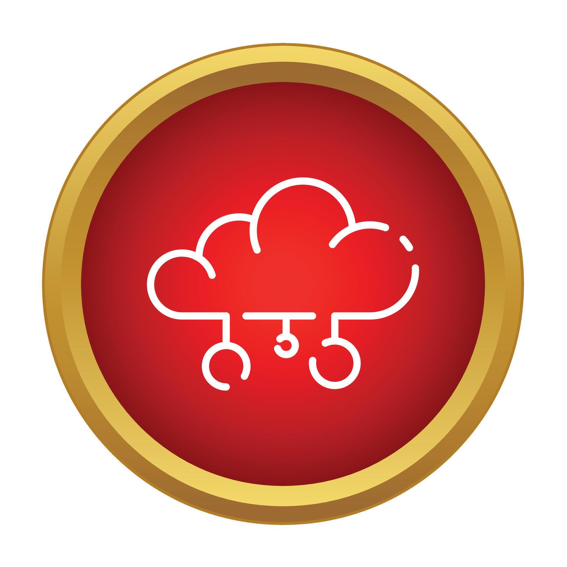Cloud computing network connecting data server icon 79070925 Vector Art ...