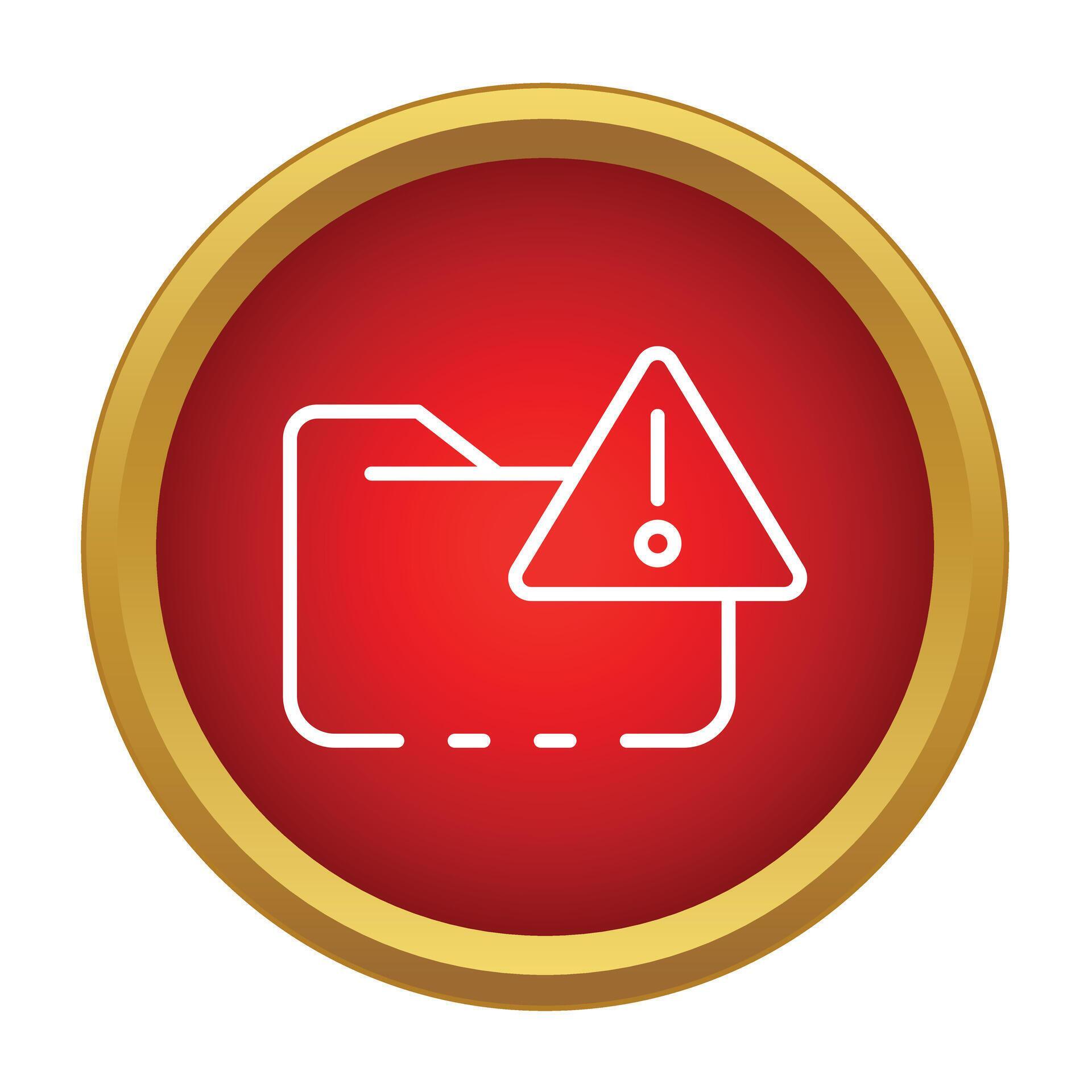 Folder with warning icon showing data error problem 79071428 Vector Art ...