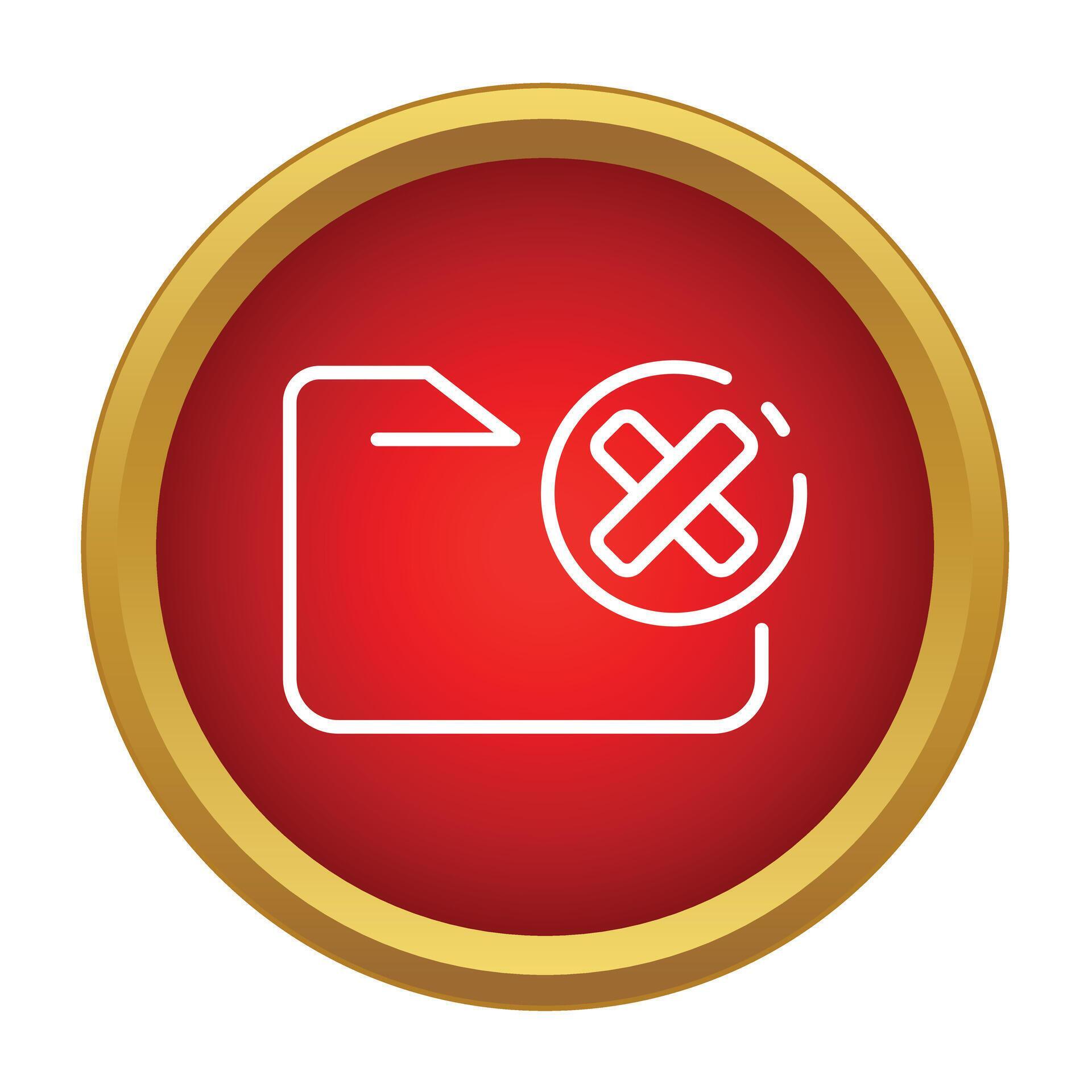 Folder icon deleting data computer interface button 79071444 Vector Art ...