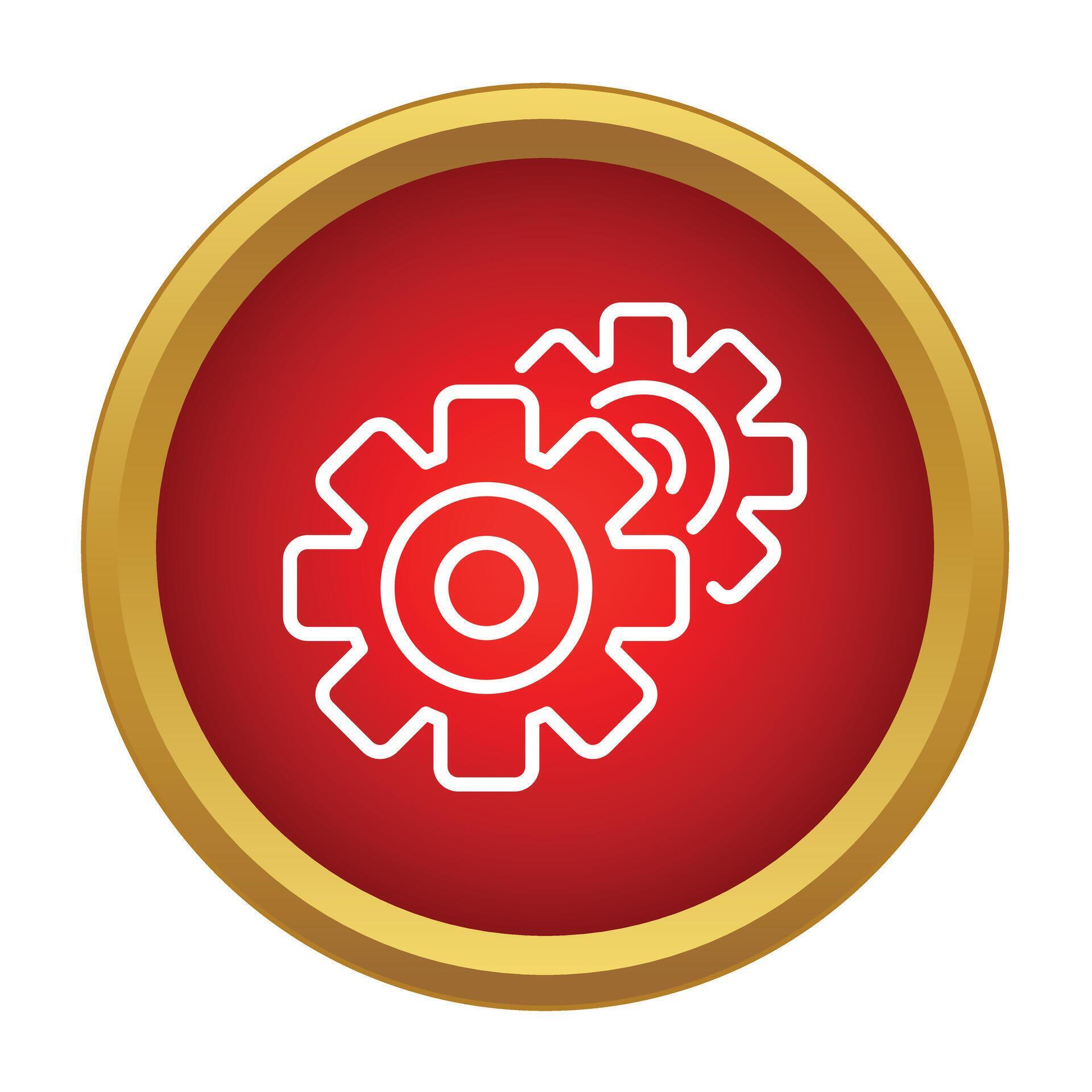 Interlocking gears icon representing settings progress engineering ...