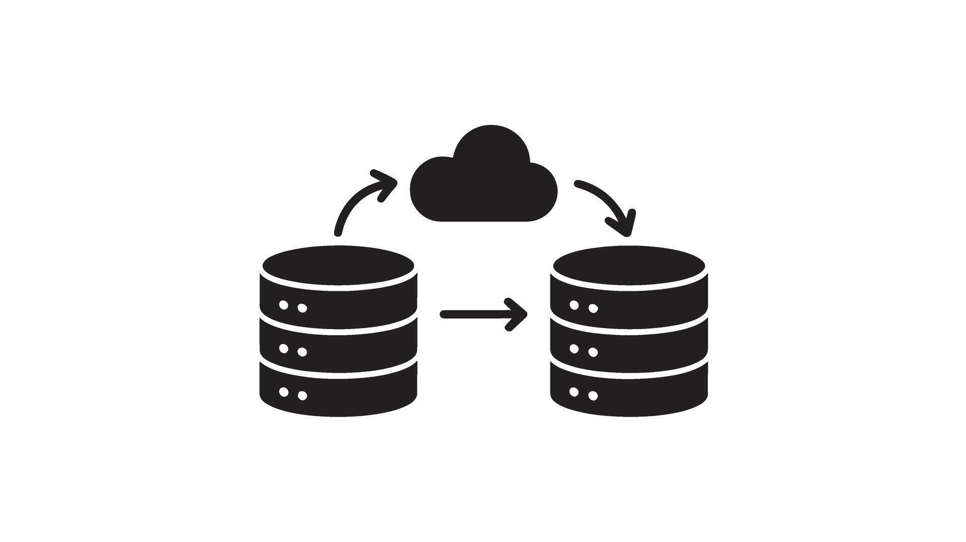 Data Synchronization Icon Between Servers via Cloud for Database ...
