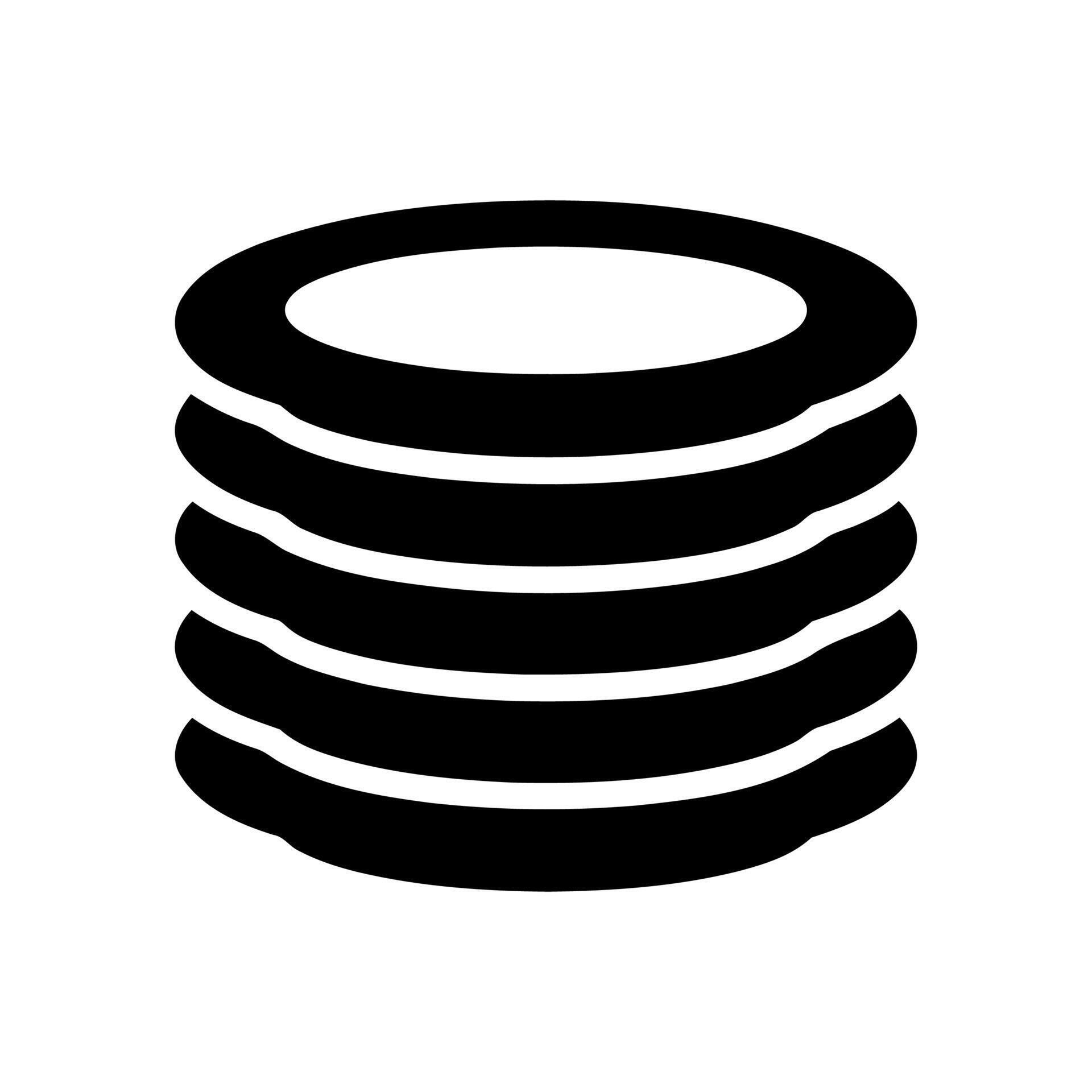 Database Stack Icon Representing Data Storage and Management Solutions ...