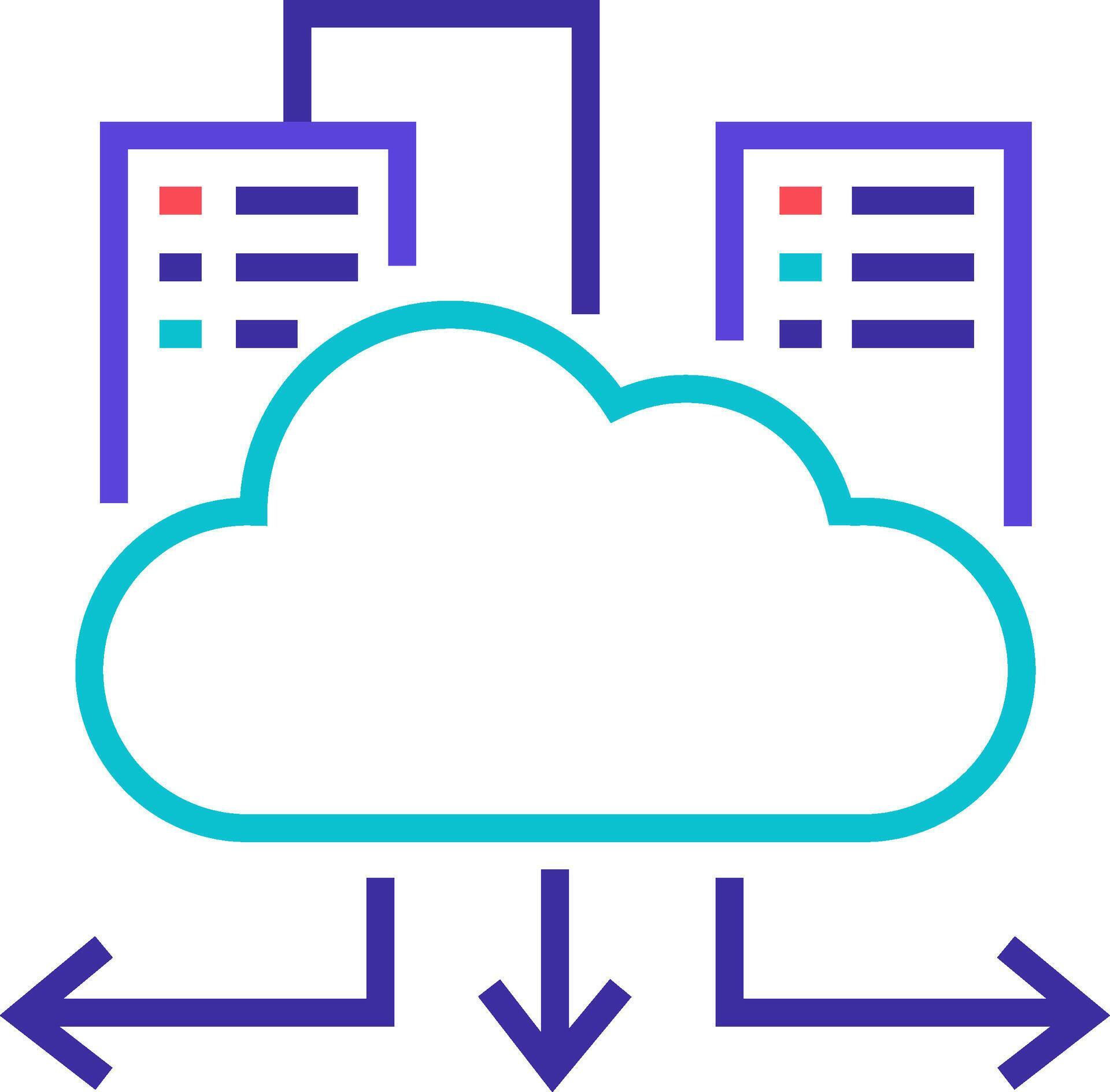Cloud data center network connecting computing infrastructure 79108067 ...