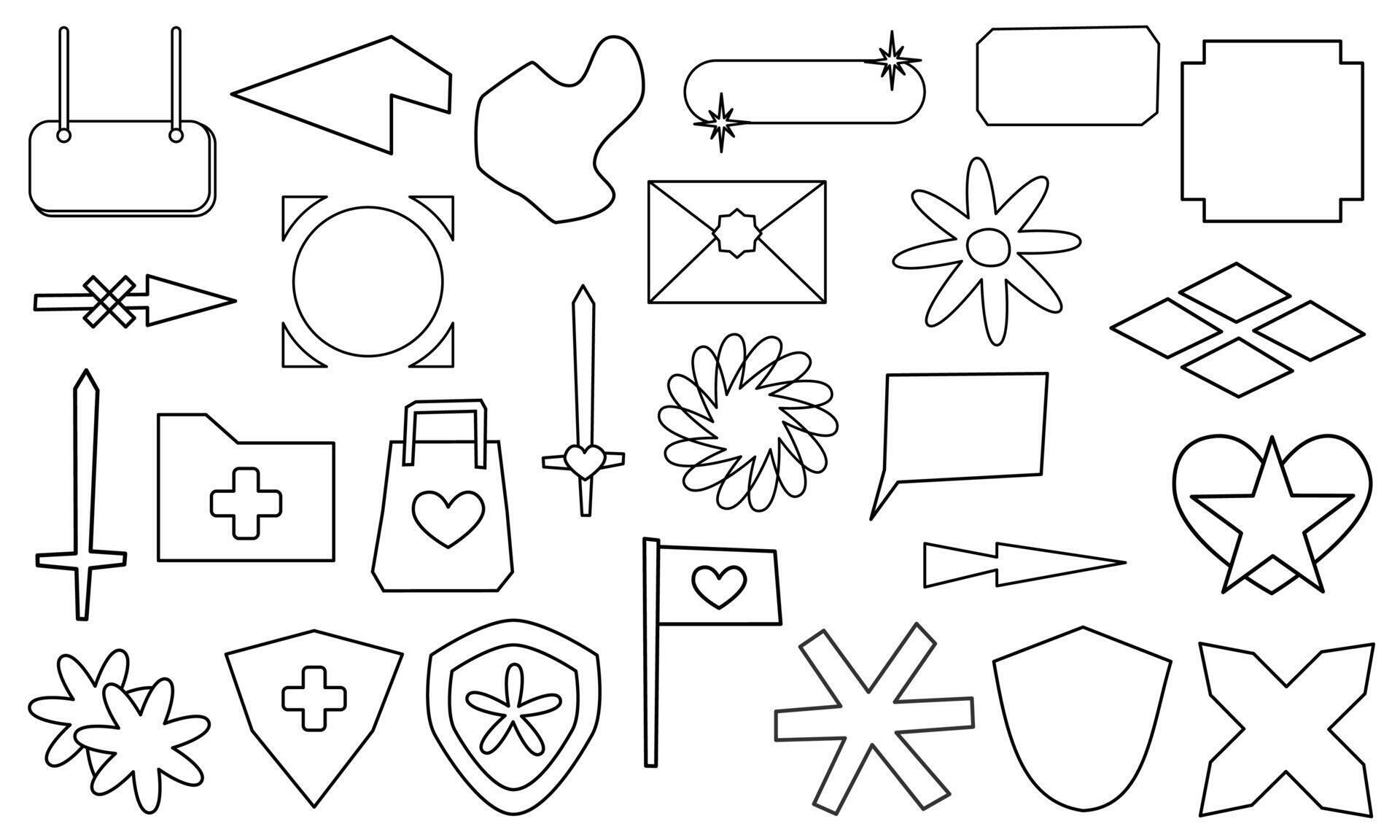 abstract graphics elements bundle pack 79112482 Vector Art at Vecteezy