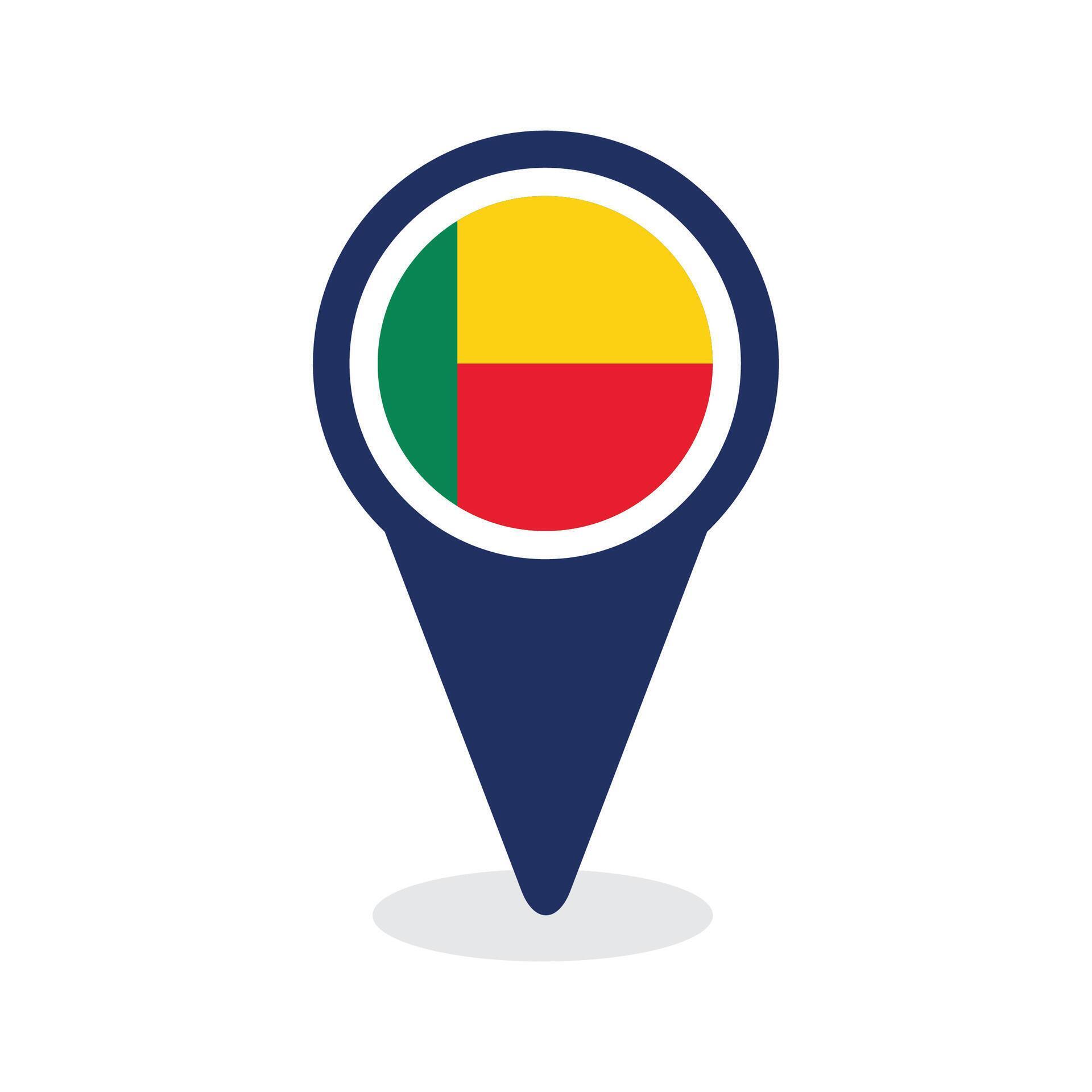 Map Pointer with benin Flag 79146338 Vector Art at Vecteezy