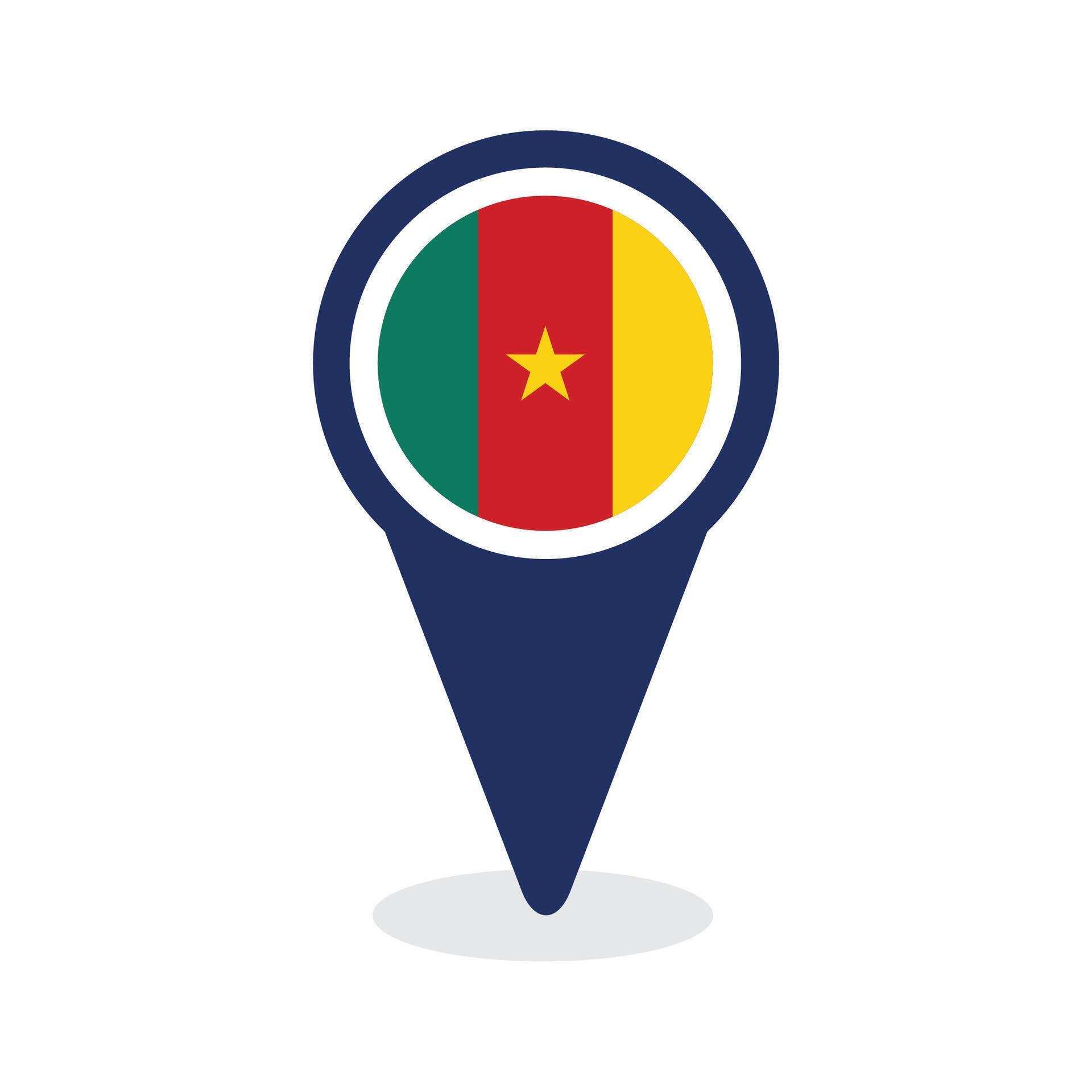 Map Pointer with cameroon Flag 79146348 Vector Art at Vecteezy