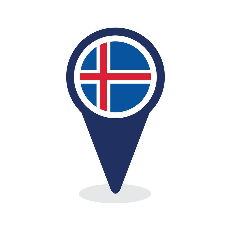 Map Pointer with iceland flag 79146430 Vector Art at Vecteezy