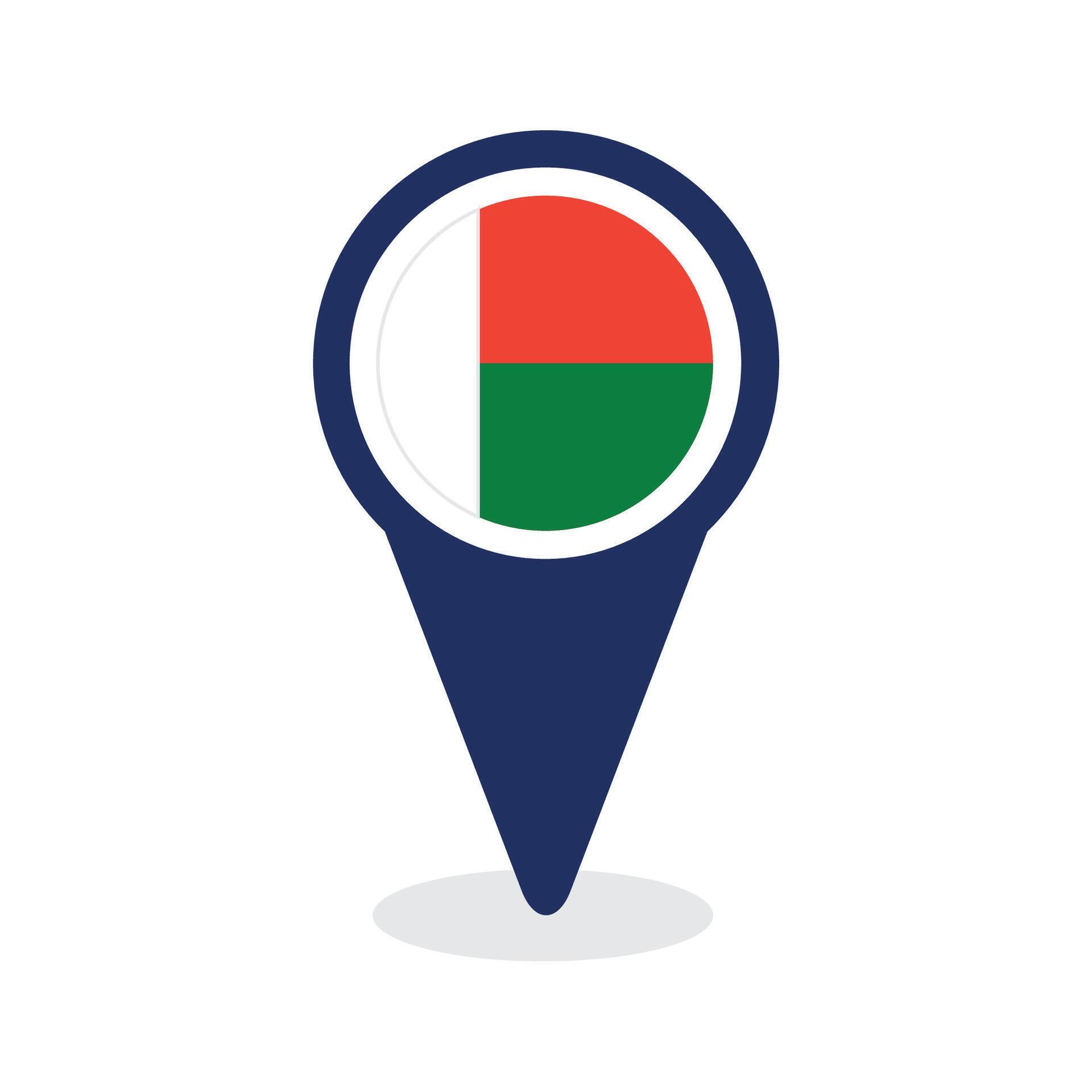 Map Pointer with madagascar flag 79146525 Vector Art at Vecteezy