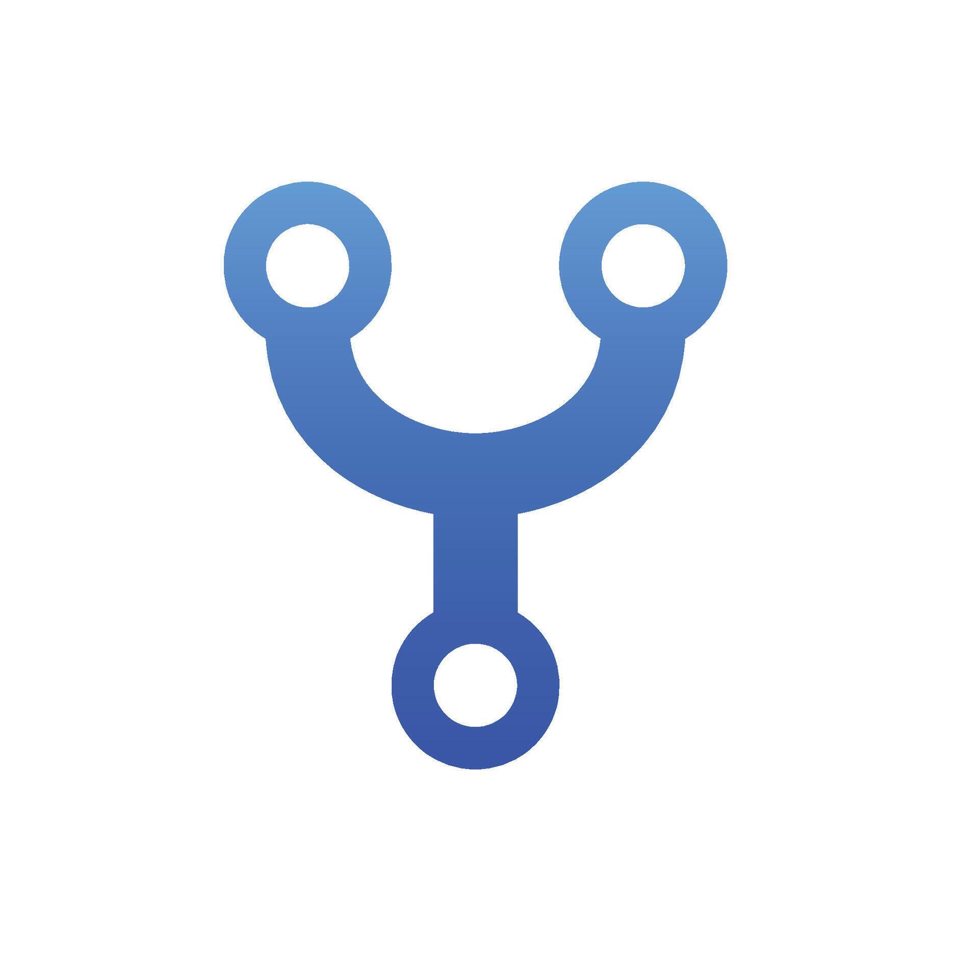 Blue git network icon for code connection and version control structure ...