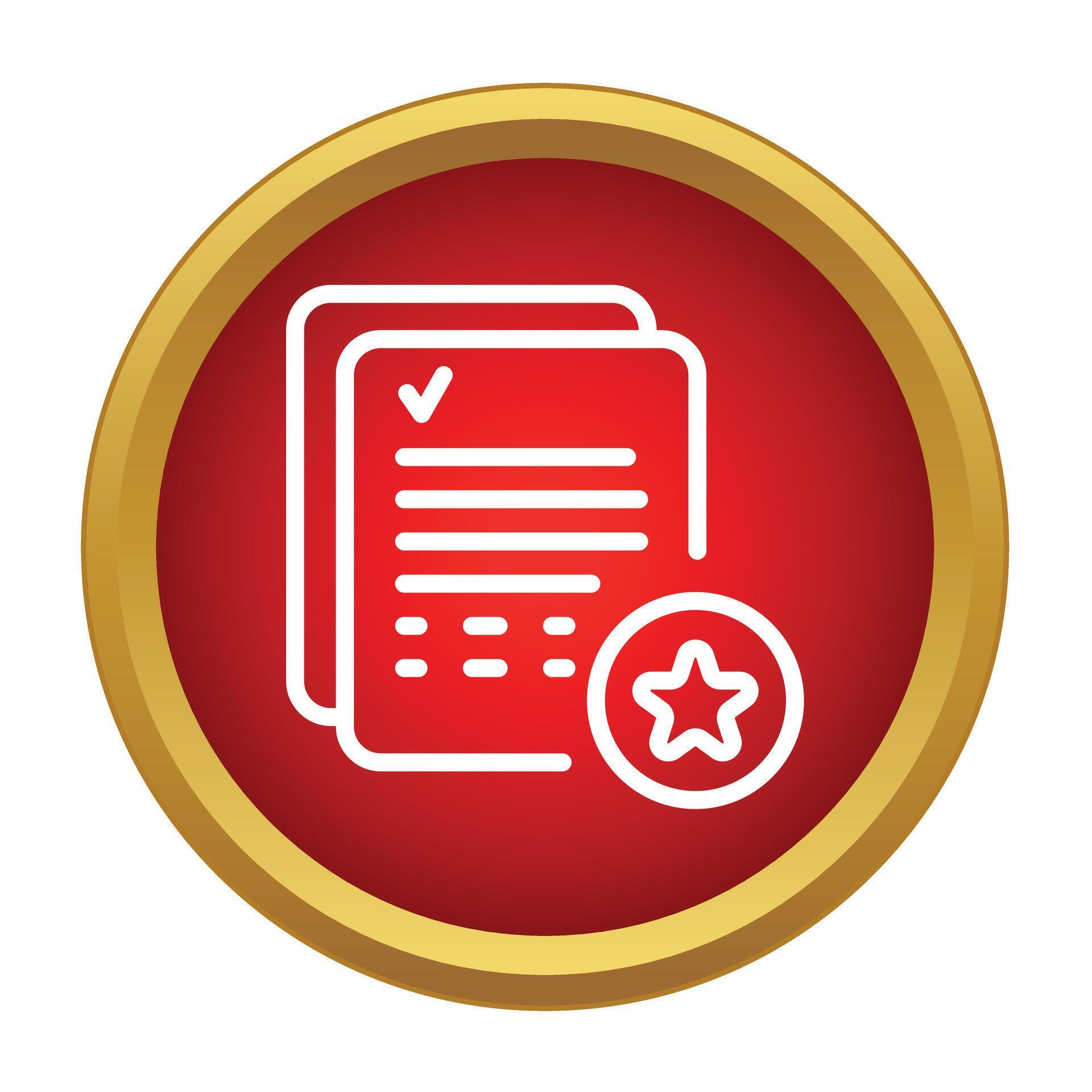 Document favorite selecting task complete icon button 79254005 Vector ...