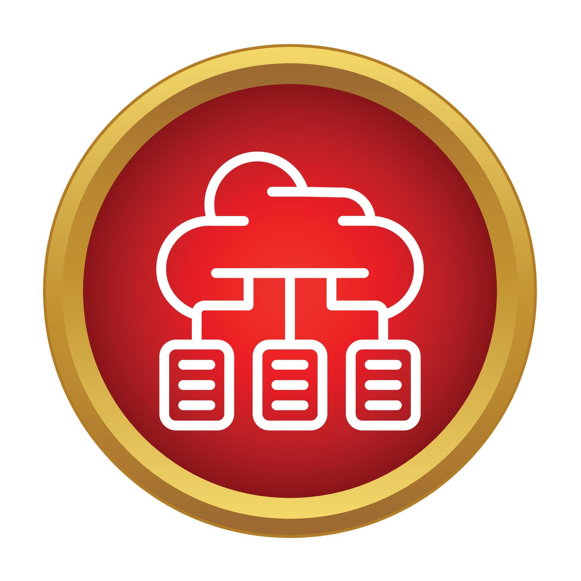 Cloud computing data storage network connection icon 79254891 Vector ...