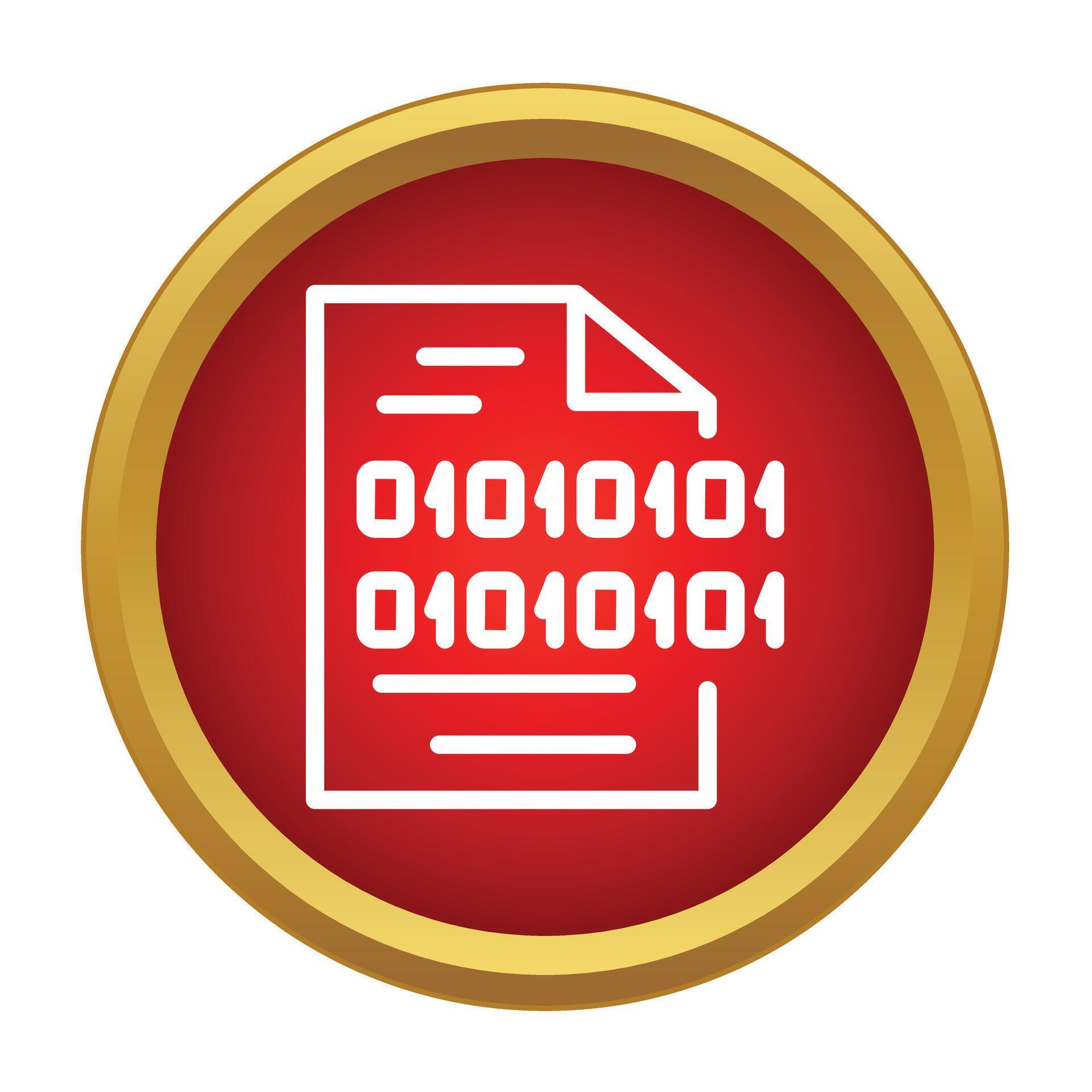 Digital file showing binary code and data encryption icon 79258205 ...