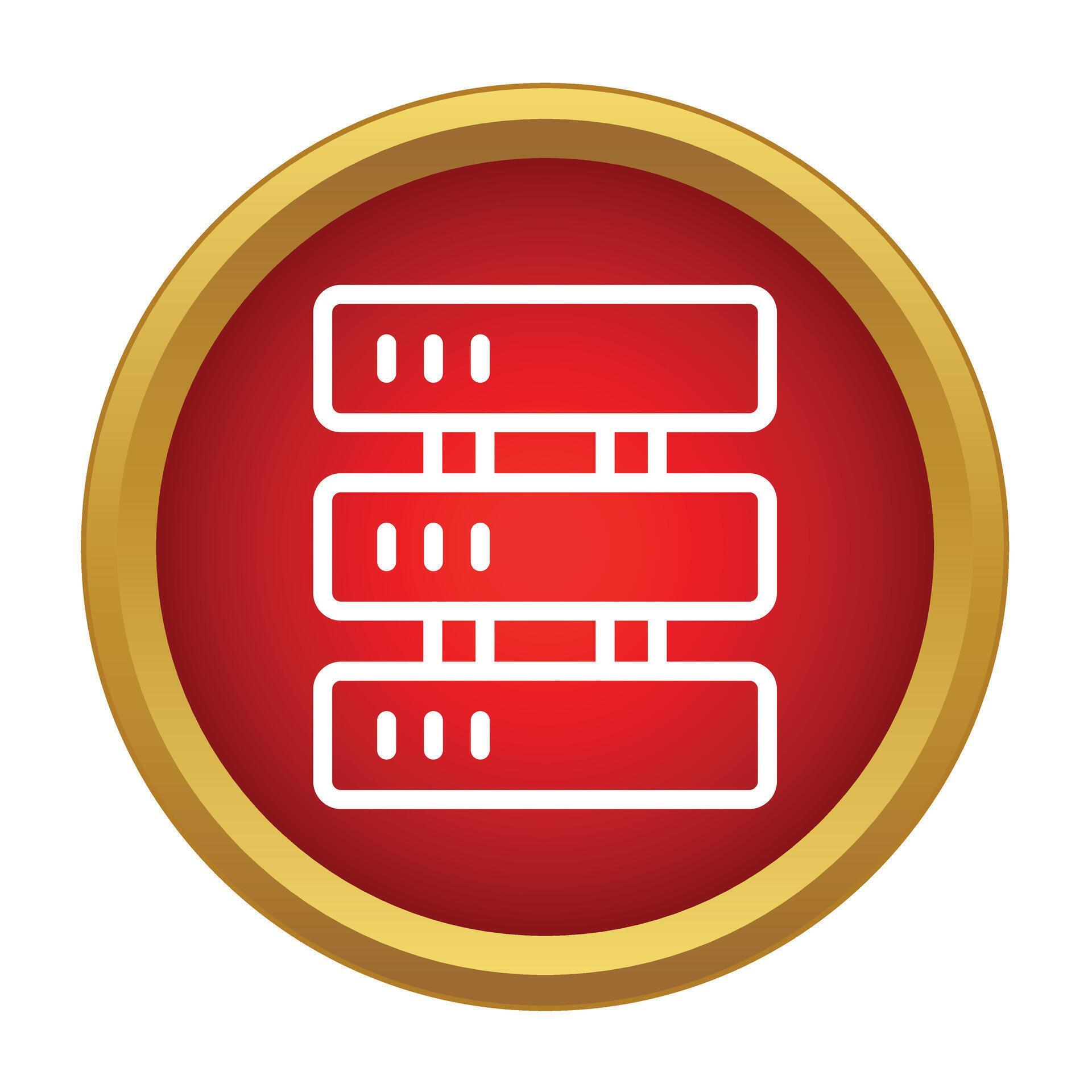 Server rack icon representing data storage and cloud computing 79258410 ...