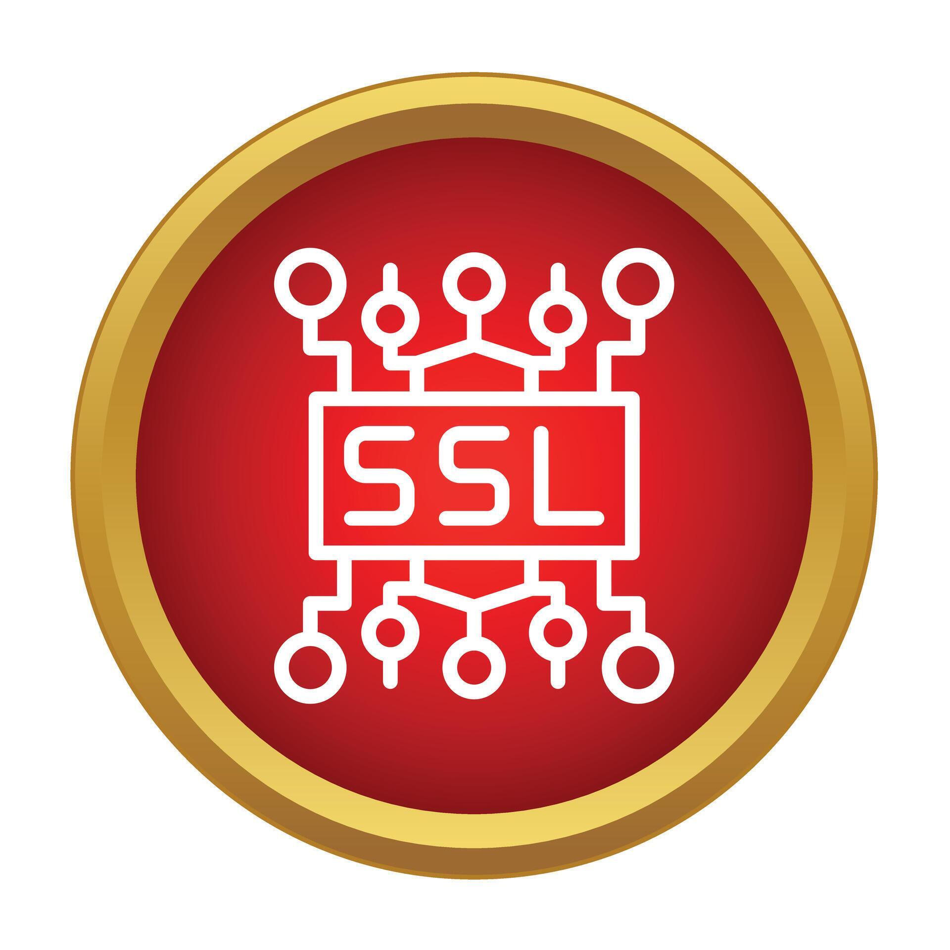 Ssl network protocol security encryption icon concept 79259305 Vector ...