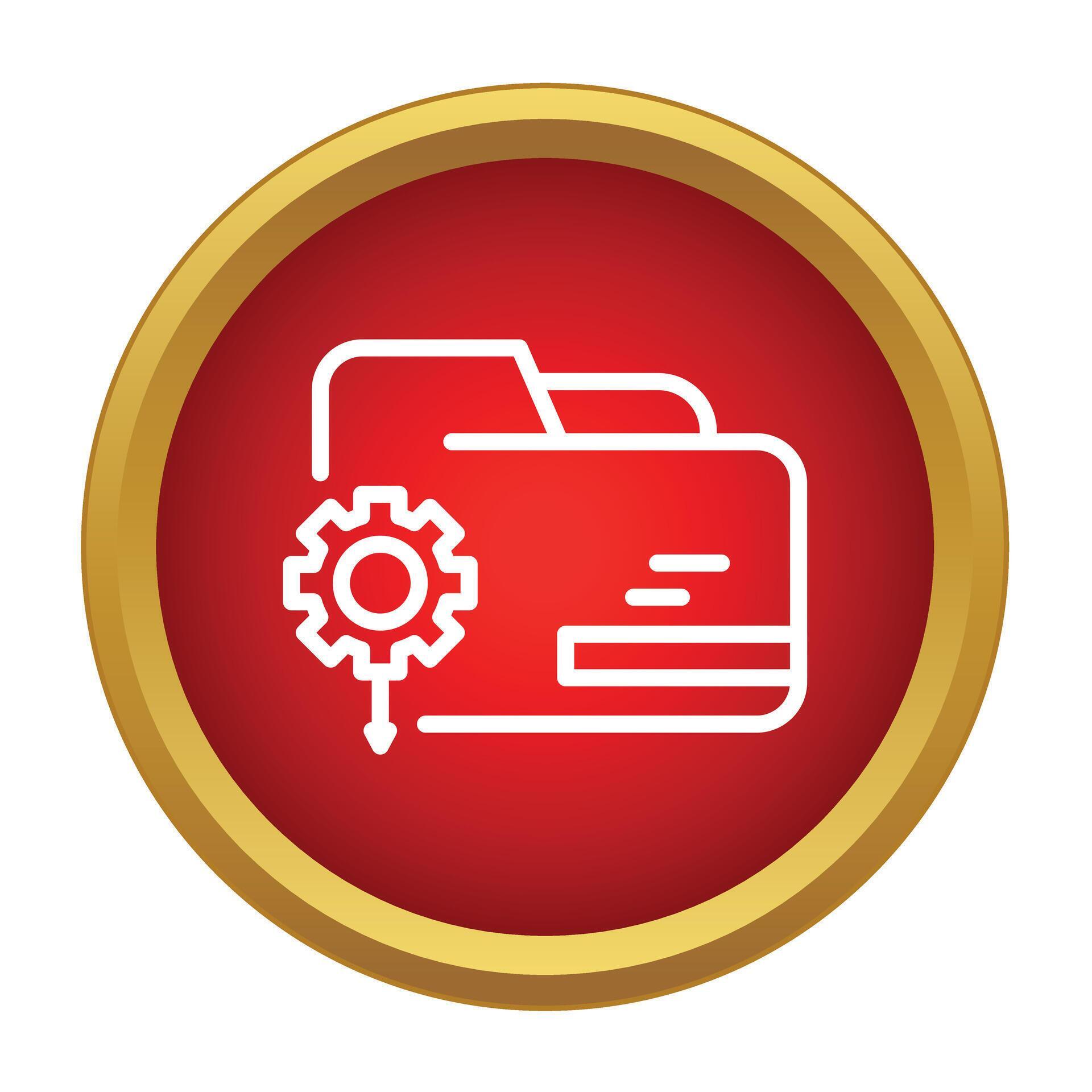 Folder icon displaying data processing and settings 79259358 Vector Art ...