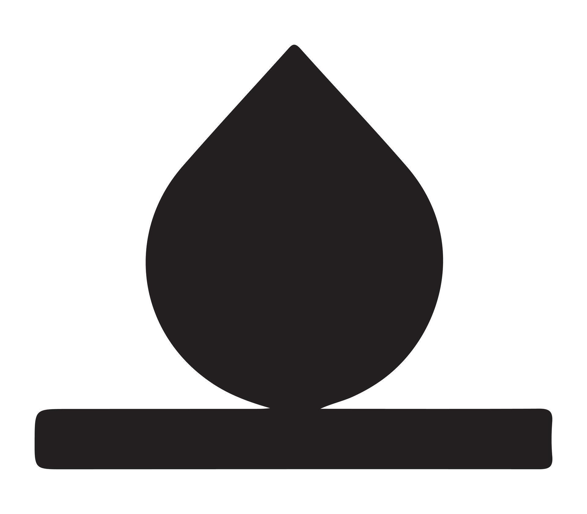 Black teardrop shape on a rectangular base 79283310 Vector Art at Vecteezy