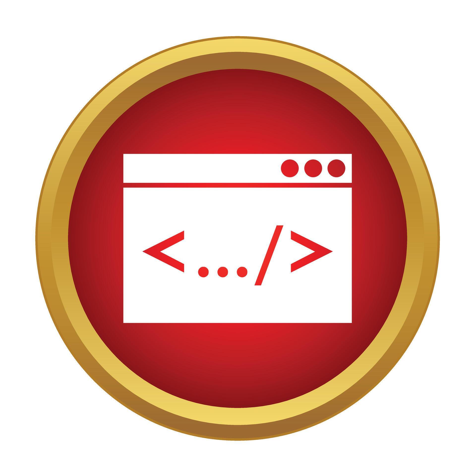 Code writing icon for web development concept 79293740 Vector Art at ...