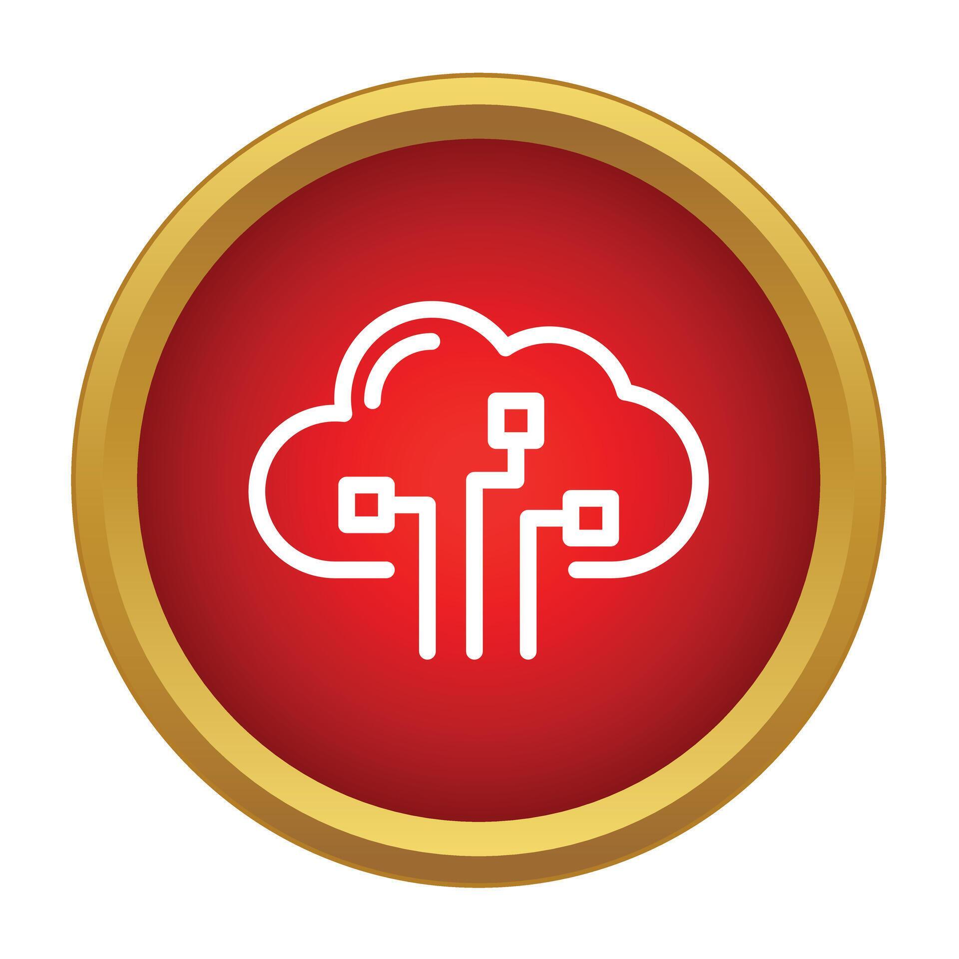 Cloud computing technology icon for digital data networking 79294204 ...