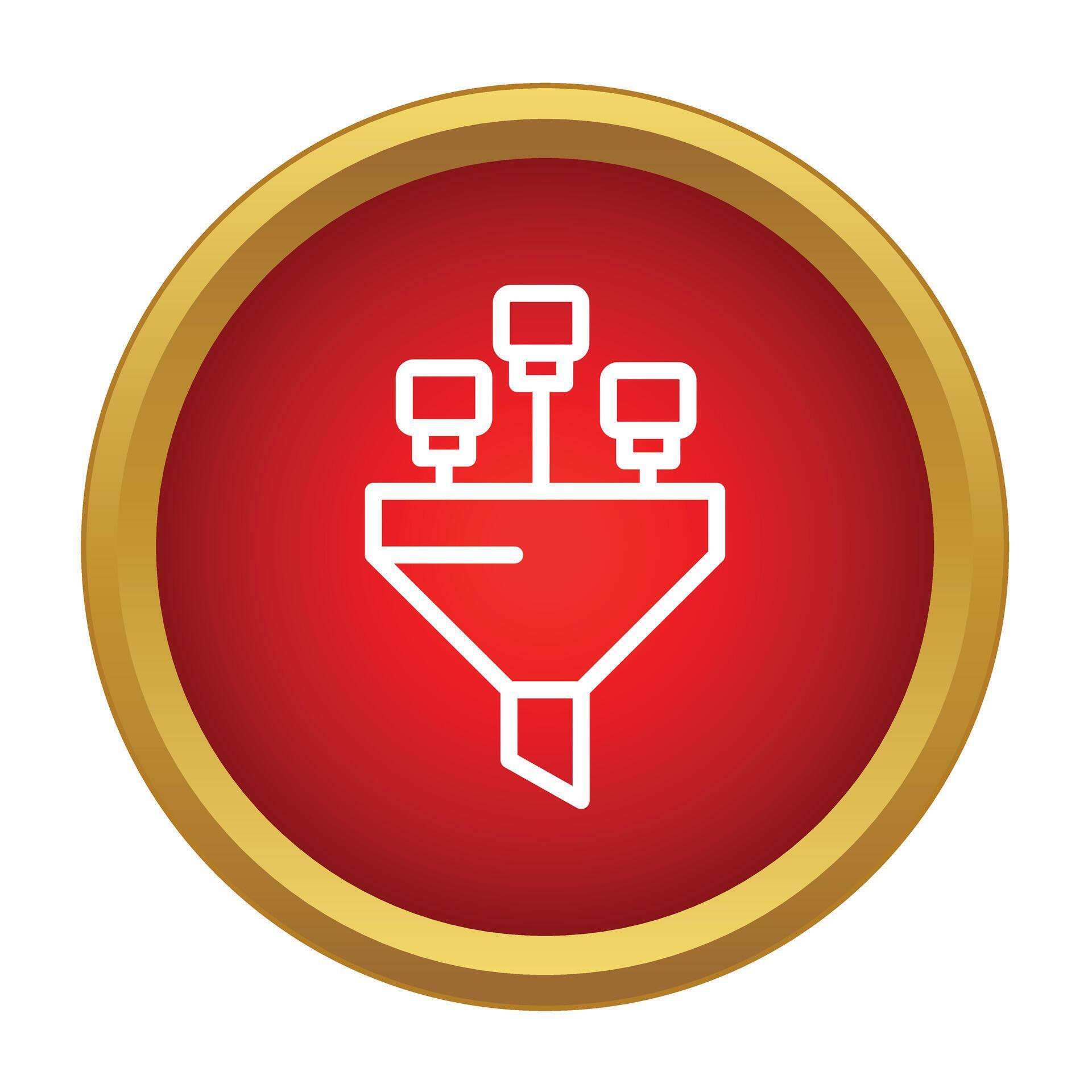 Data funnel analysis processing optimization icon 79323380 Vector Art ...